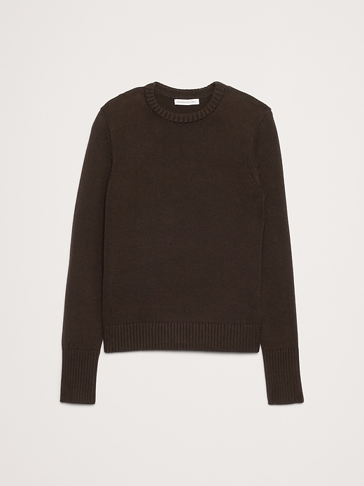 Larkspur Cotton-Silk Crew-Neck Sweater | Banana Republic