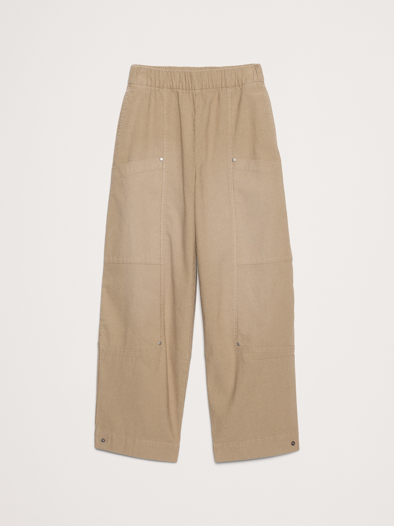 Женские брюки Banana Republic Wide-Leg Textured Twill Pull-On Pant, цвет: Песочный бежевый — фото 4