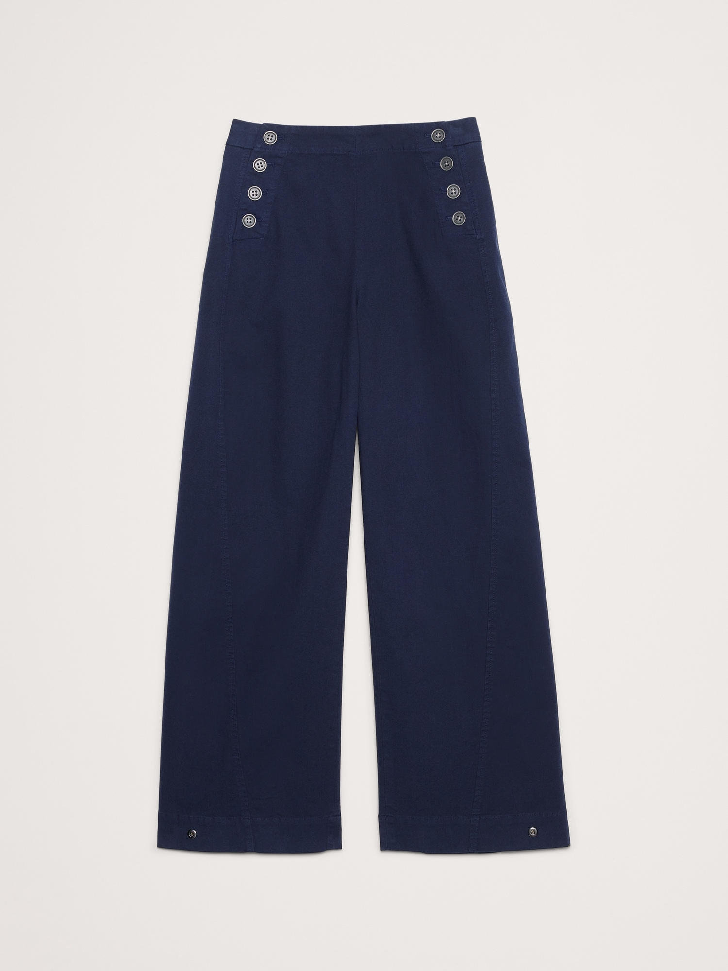 Image number 5 showing, High-Rise Stretch-Canvas Sailor Pant