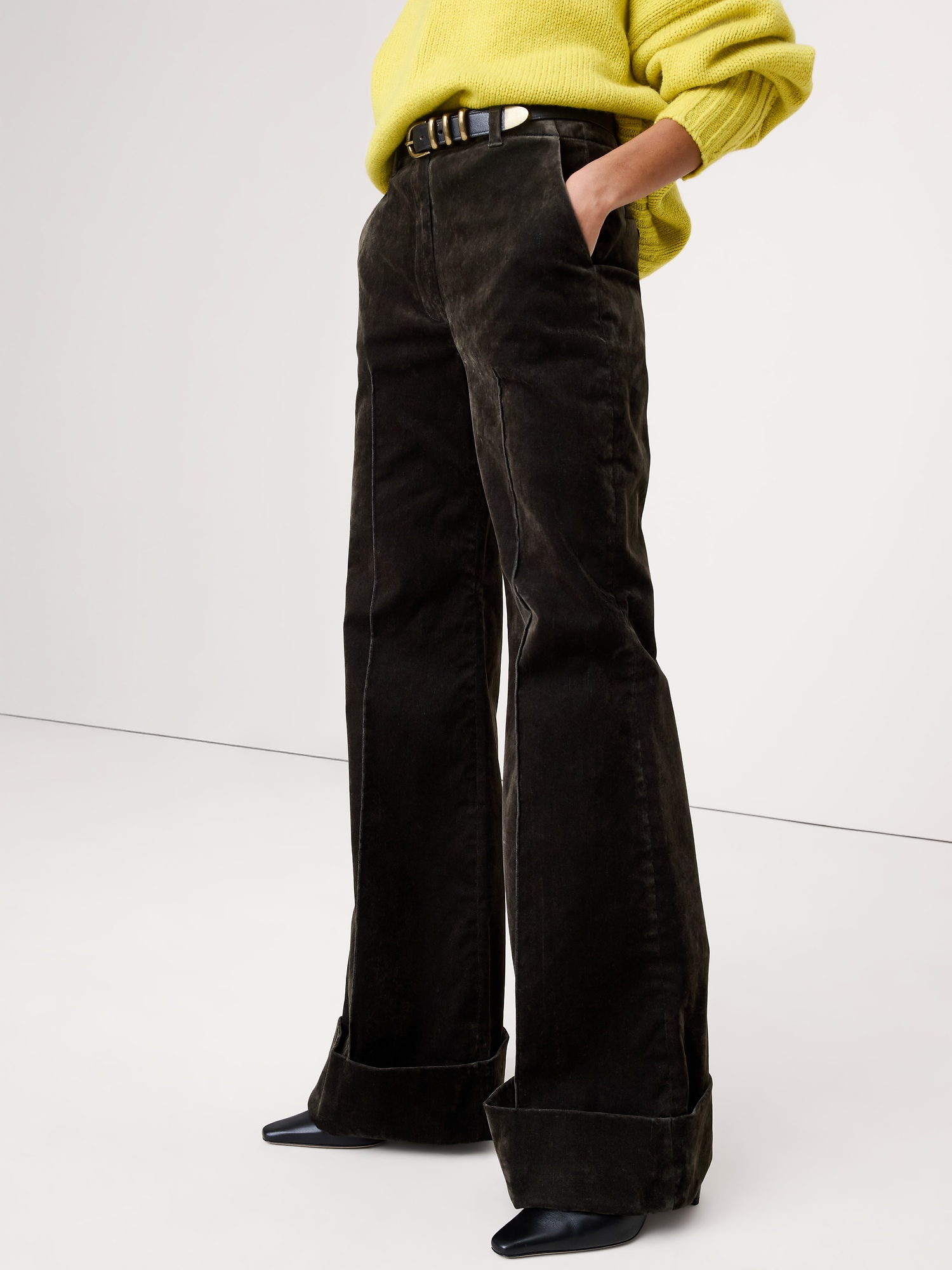 Image number 4 showing, High-Rise Super Flare Flocked Pant