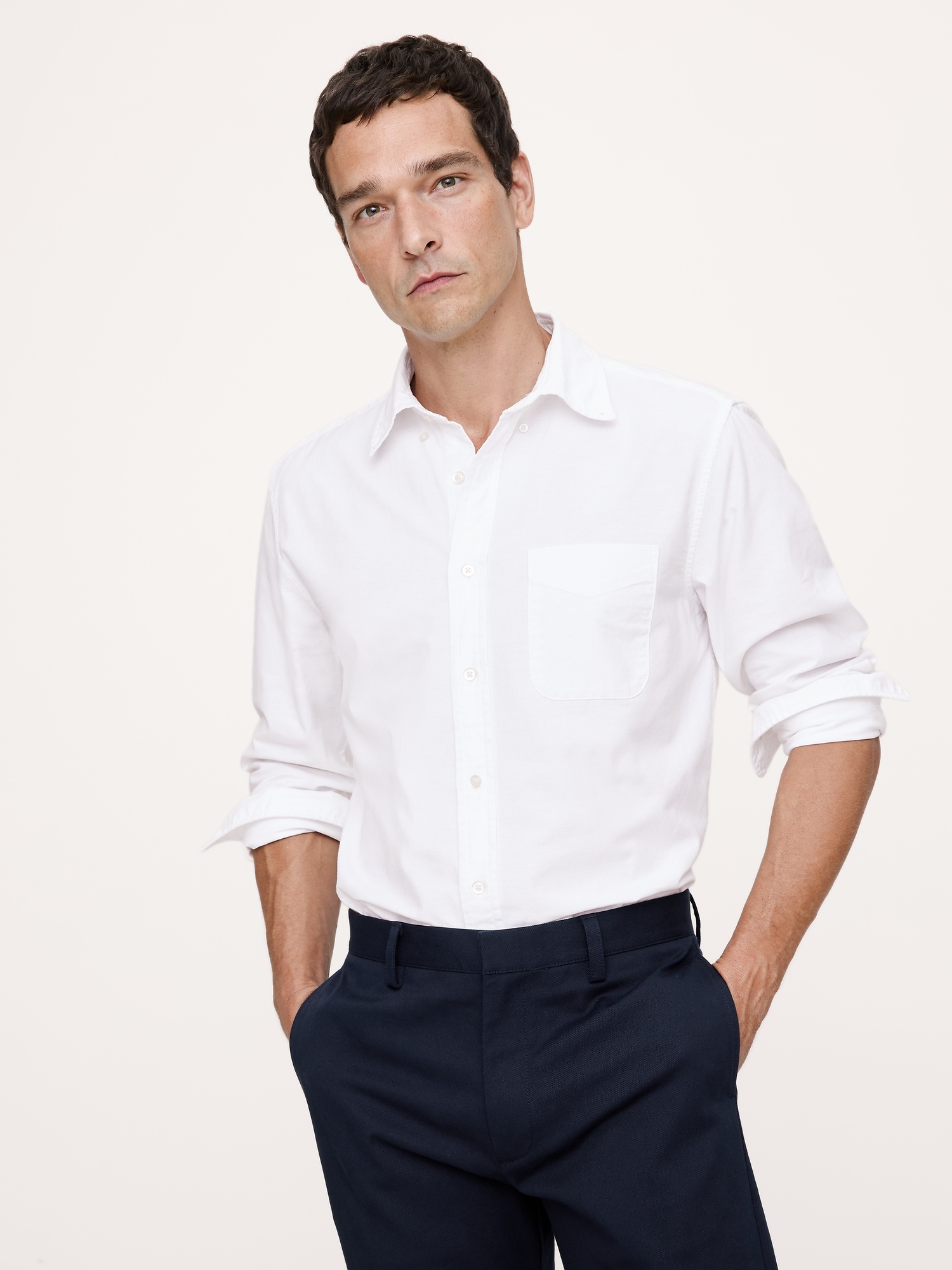 Standard-Fit Wrinkle-Resistant Dress Shirt - White