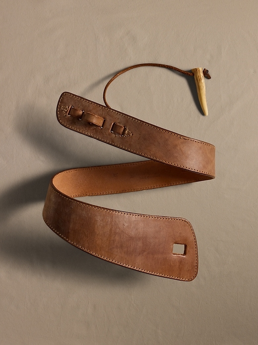 Archive Leather & Horn Save-the-Tiger Belt | Banana Republic