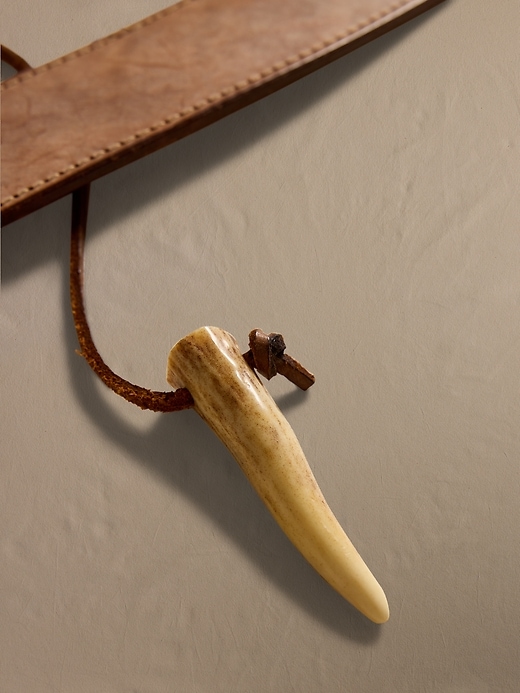 Archive Leather & Horn Save-the-Tiger Belt | Banana Republic