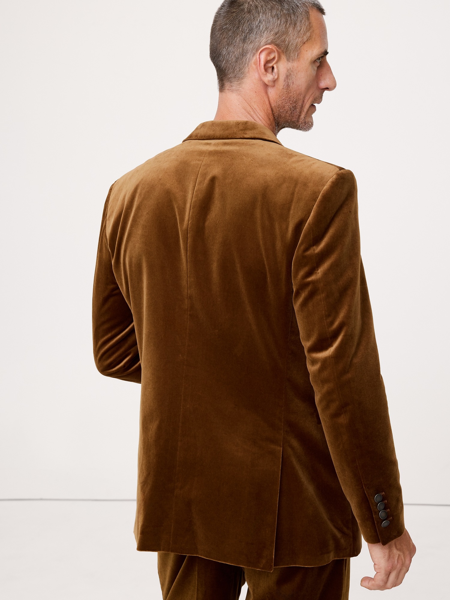 Мужской пиджак Banana Republic Velvet Blazer, цвет: Ореховый коричневый — фото 2