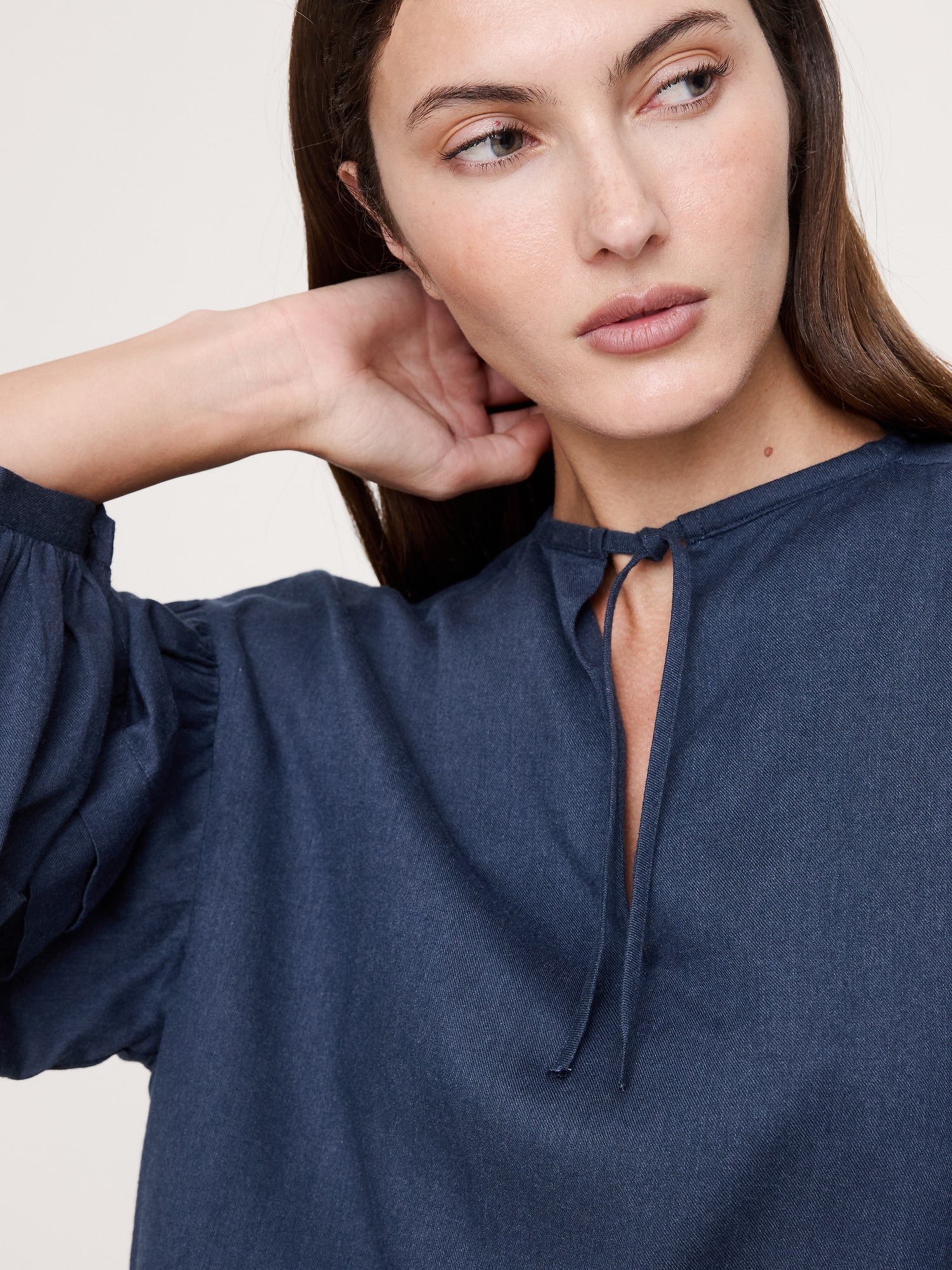 Image number 6 showing, Flannel Peasant Blouse