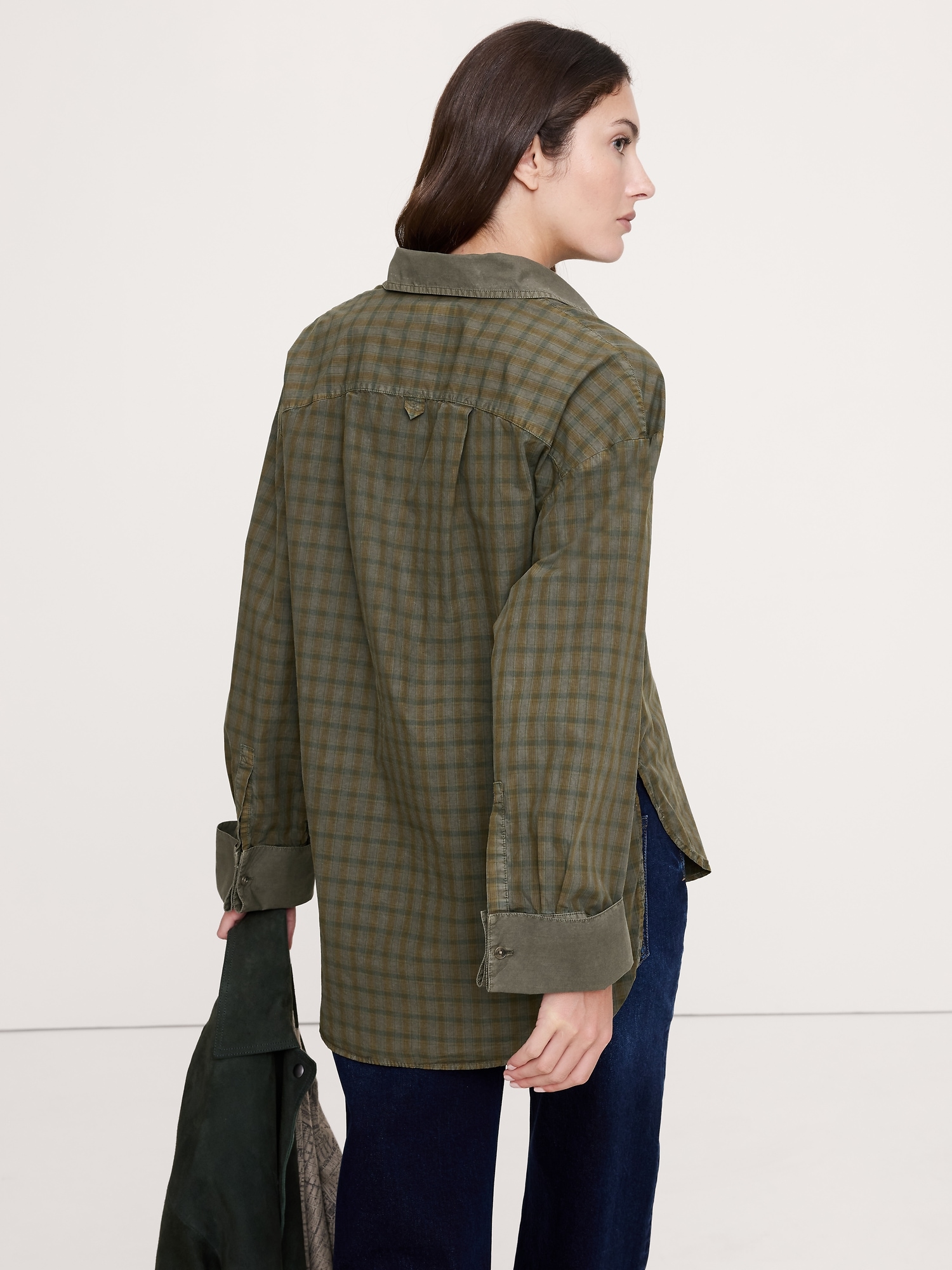Image number 5 showing, Oversized Cotton Poplin Banker Shirt