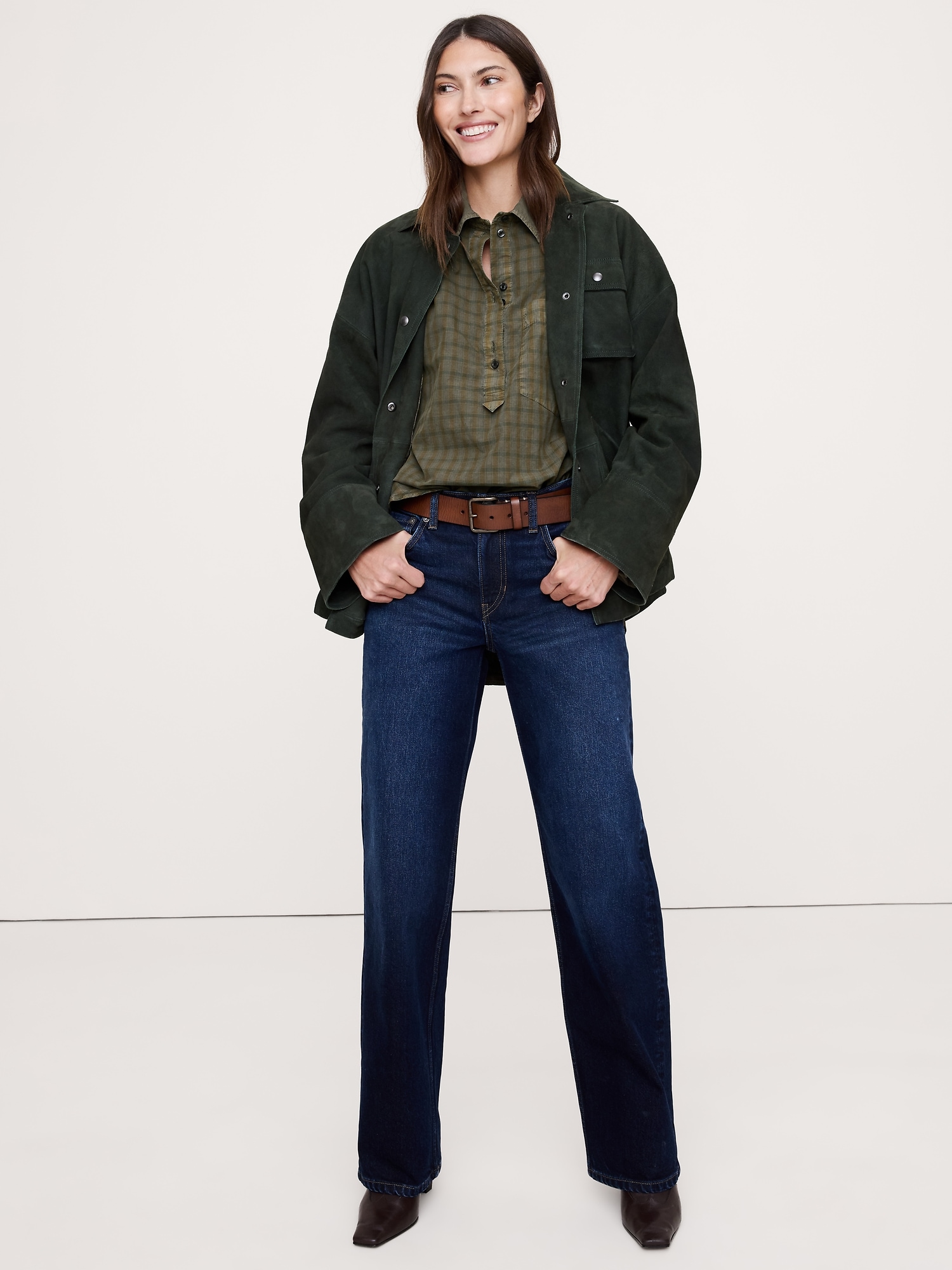 Image number 6 showing, Oversized Cotton Poplin Banker Shirt