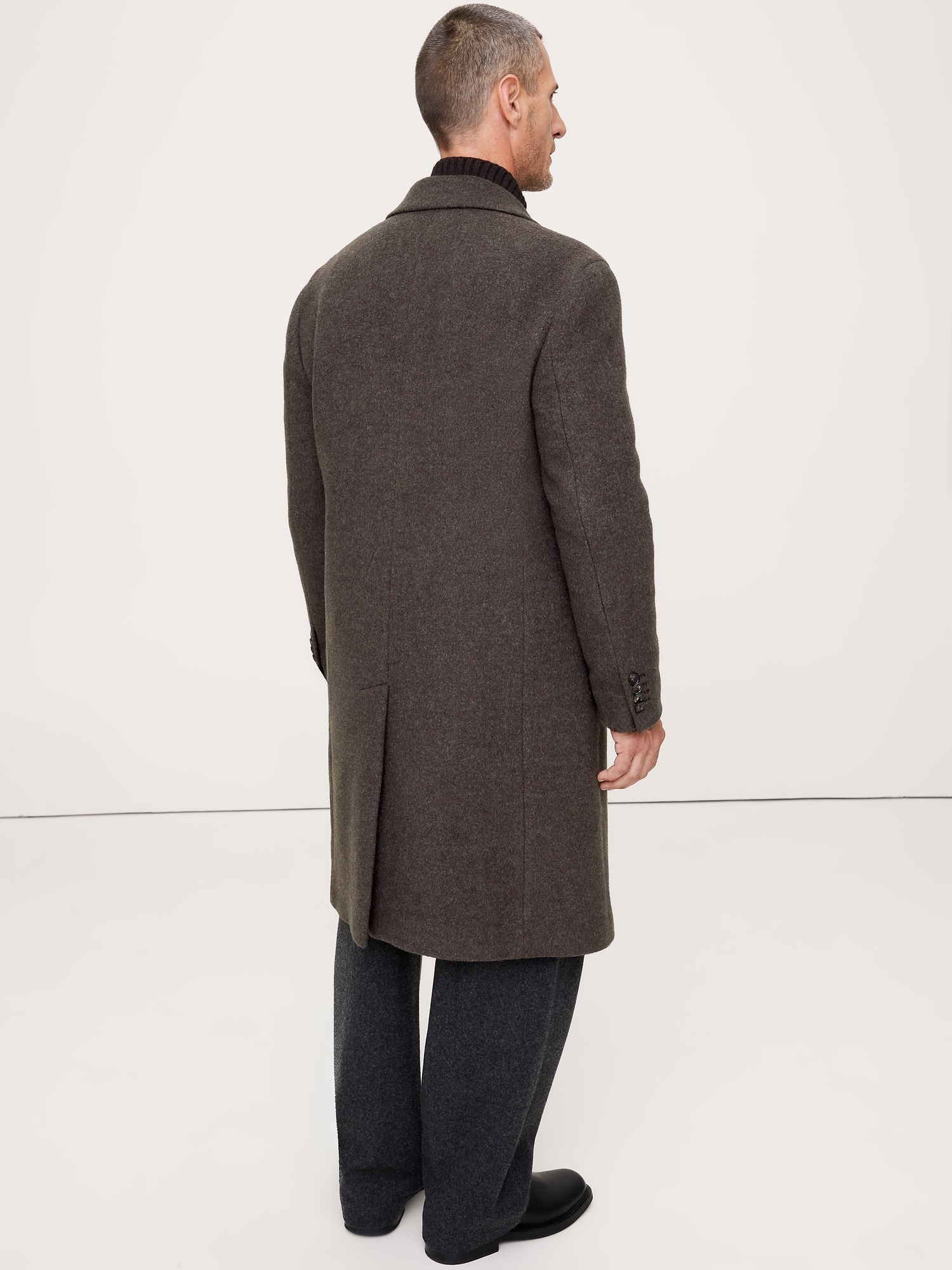 Image number 5 showing, Italian Melton Wool-Blend Top Coat