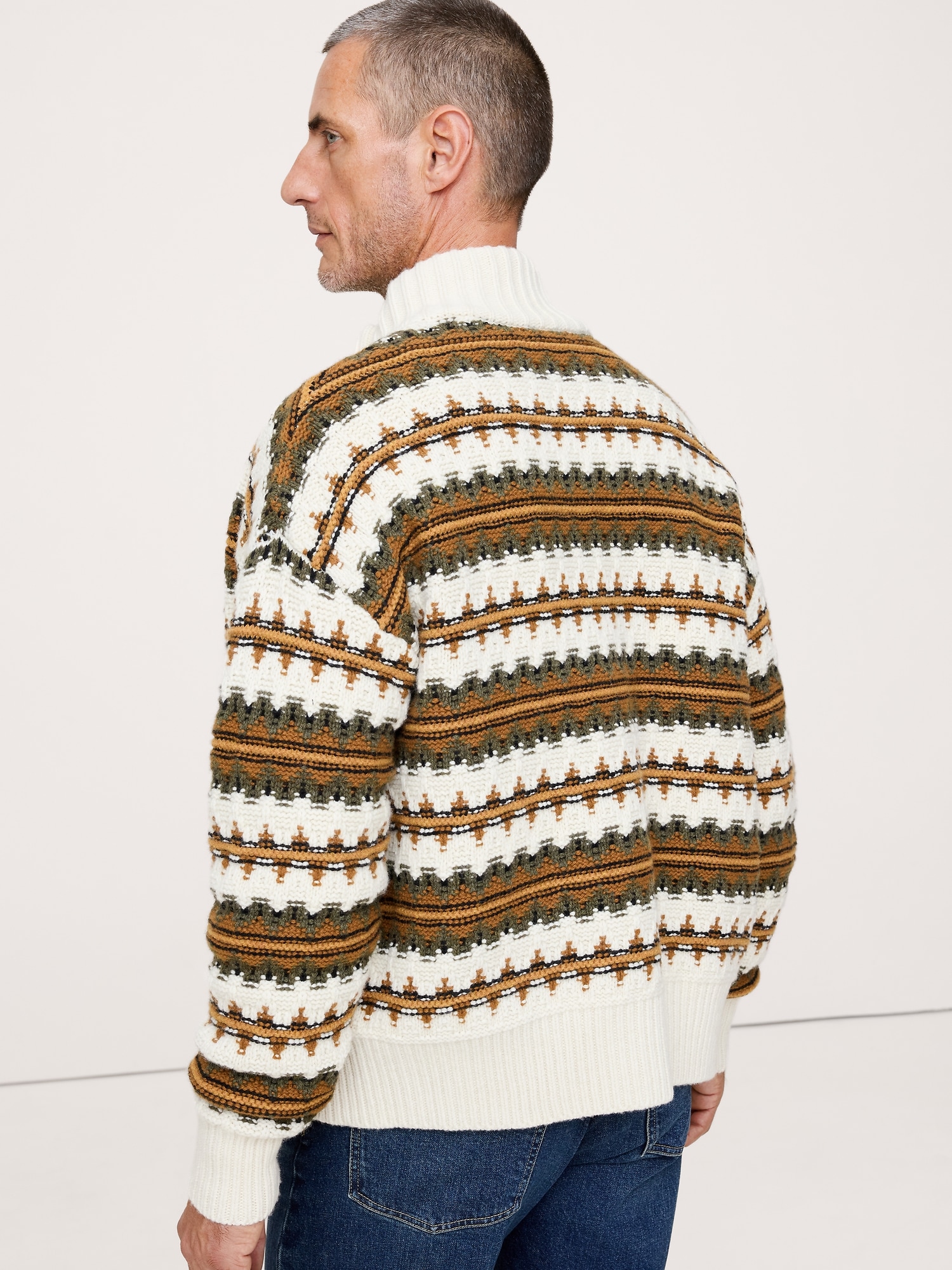 Image number 2 showing, Fairisle Merino-Blend Sweater Jacket