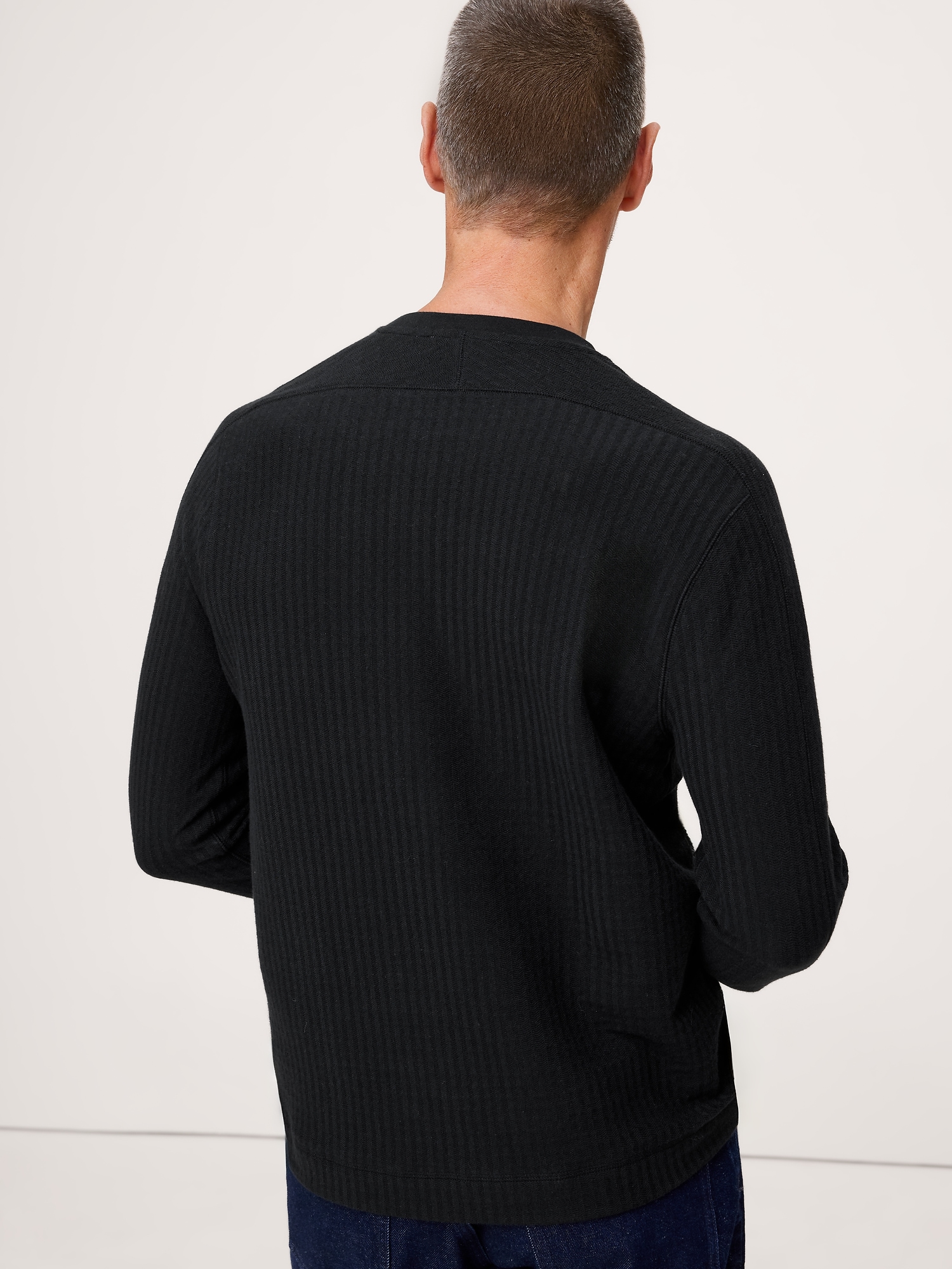 Image number 2 showing, Slub Double-Knit Herringbone T-Shirt