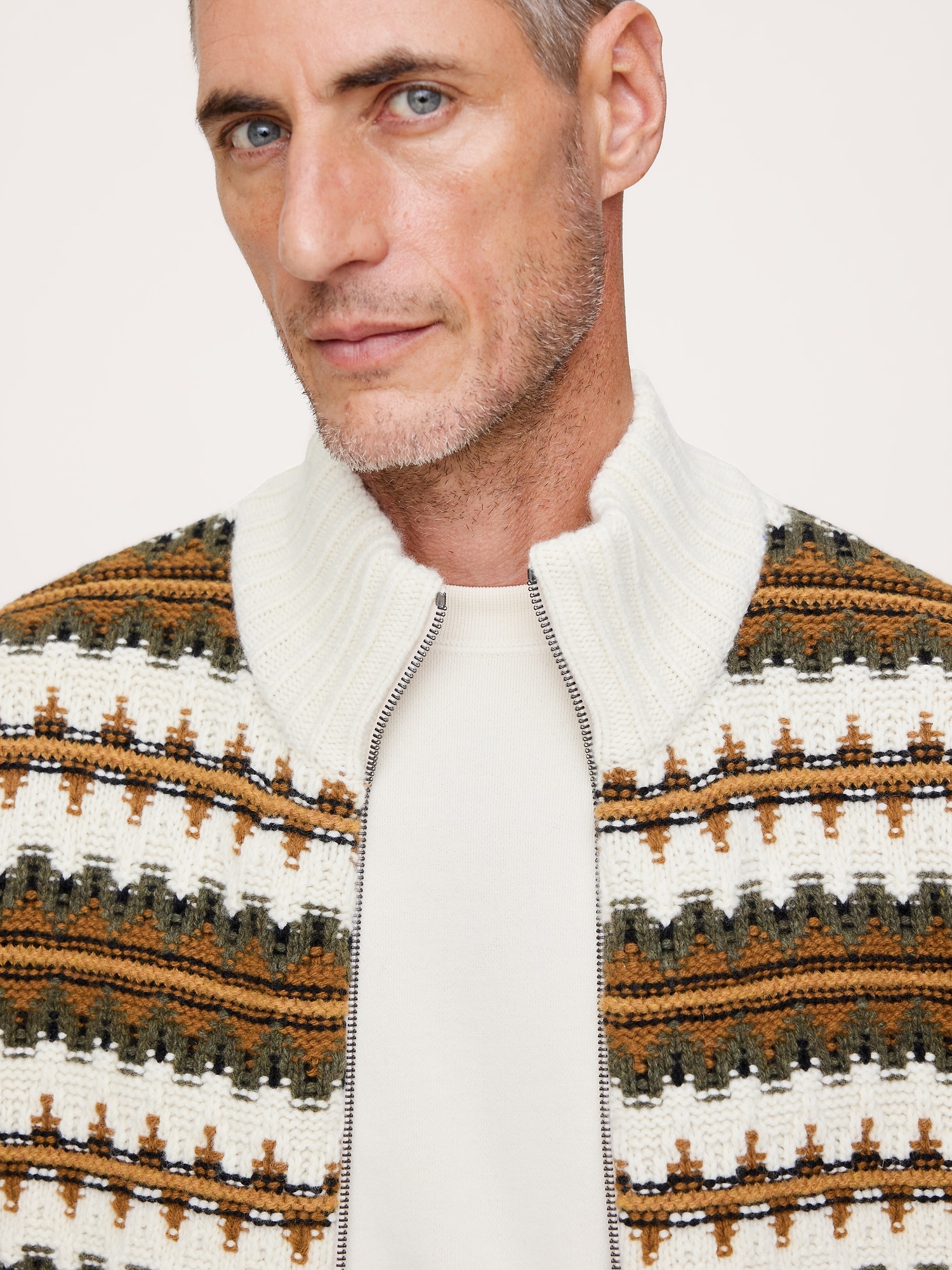 Image number 5 showing, Fairisle Merino-Blend Sweater Jacket