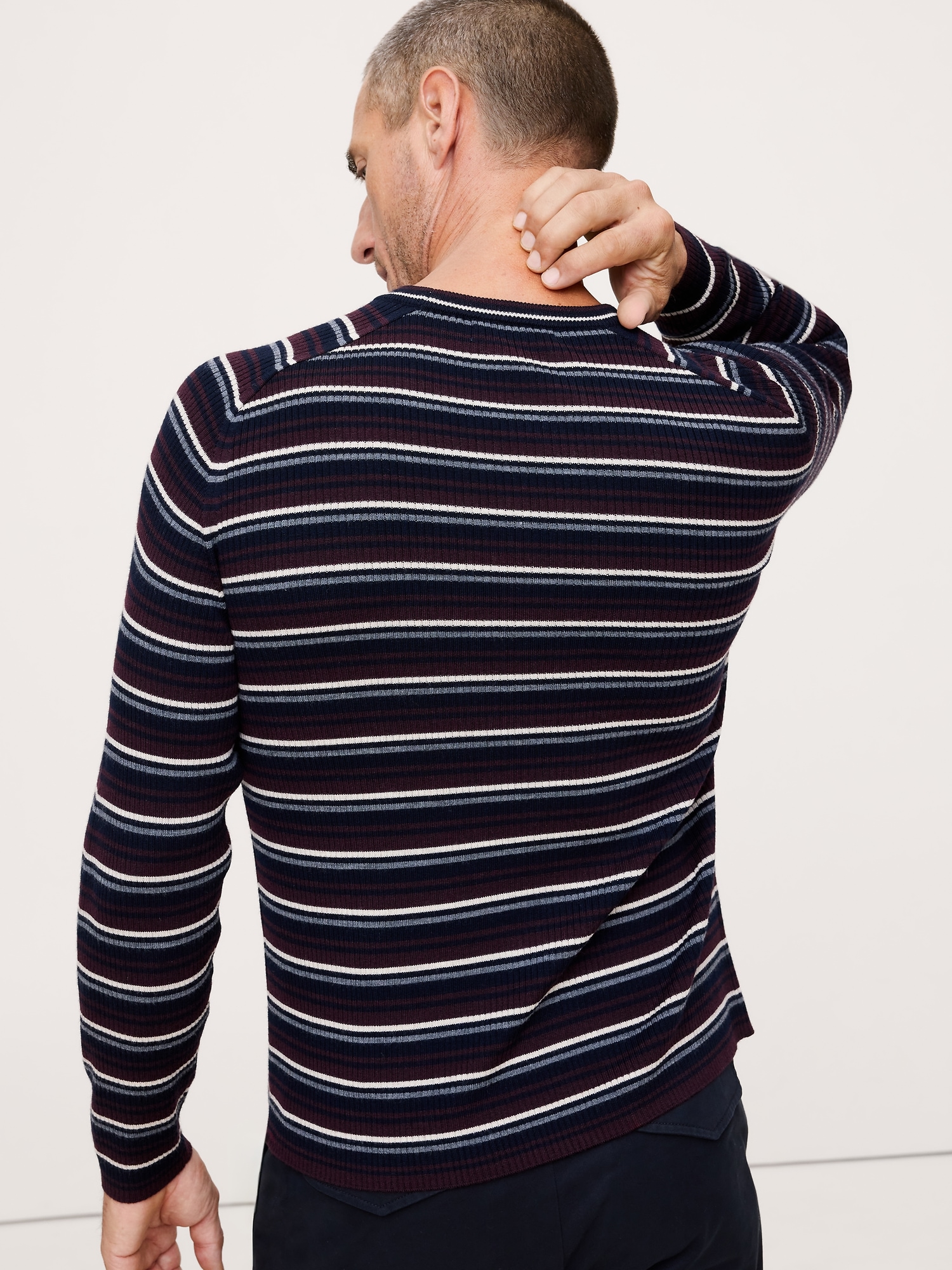 Image number 2 showing, Slim Merino Ribbed Sweater
