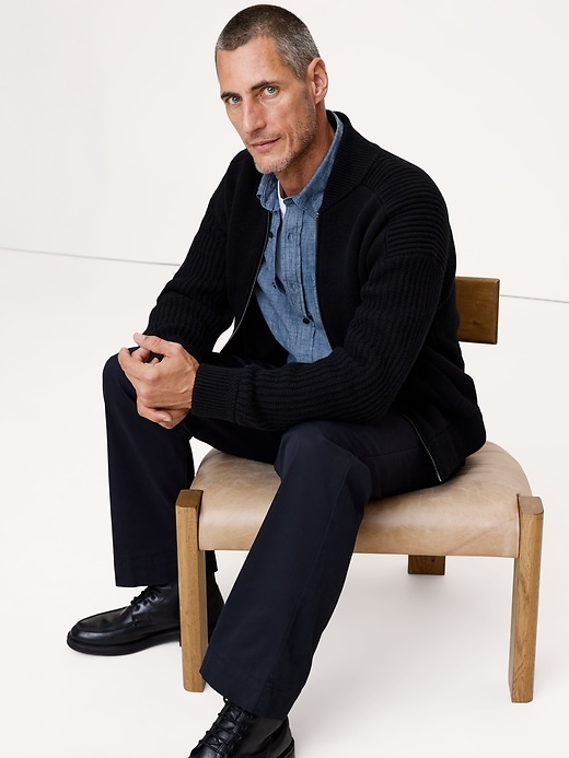 Merino-Blend Sweater Bomber