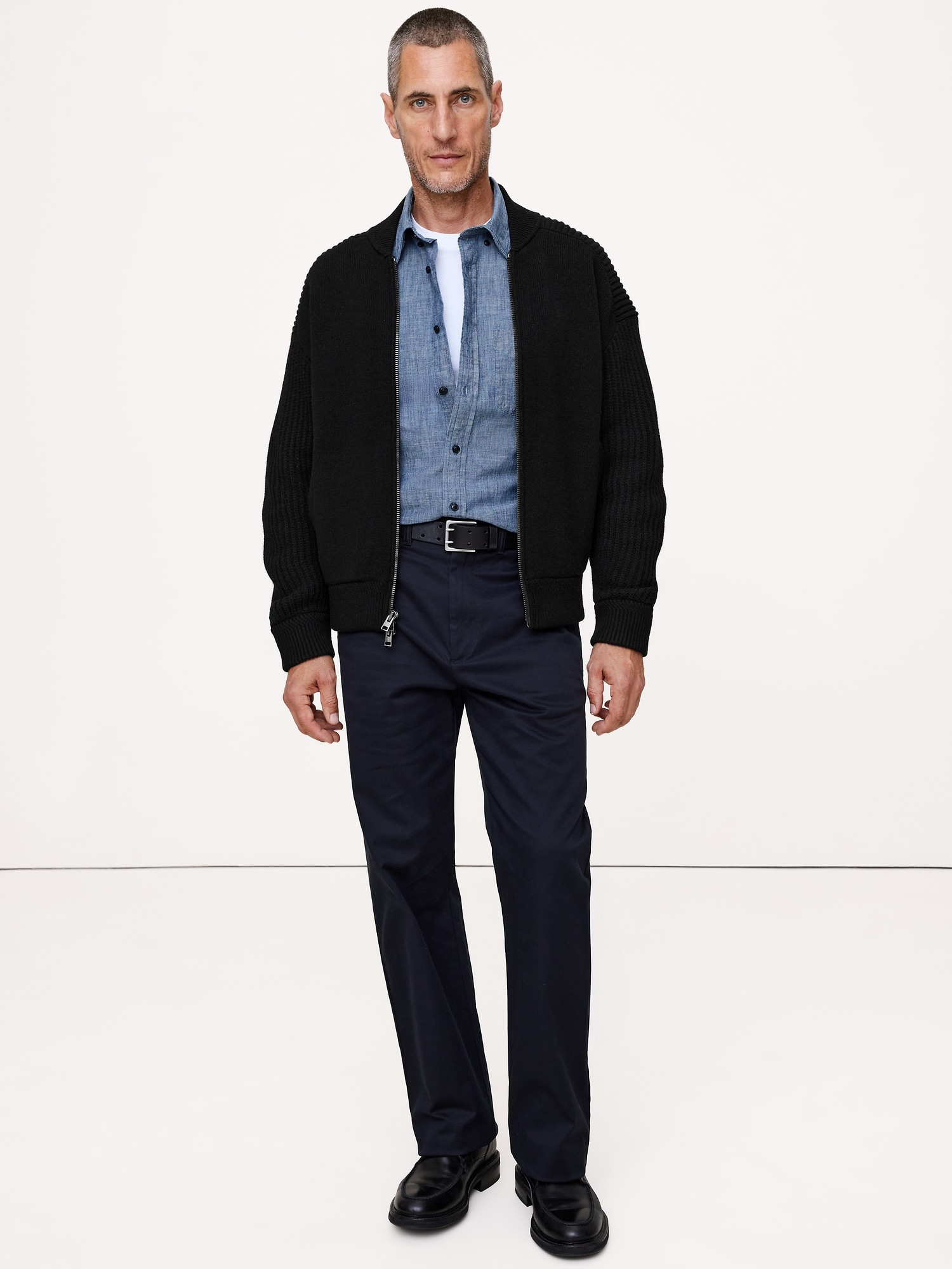 Image number 1 showing, Merino-Blend Sweater Bomber