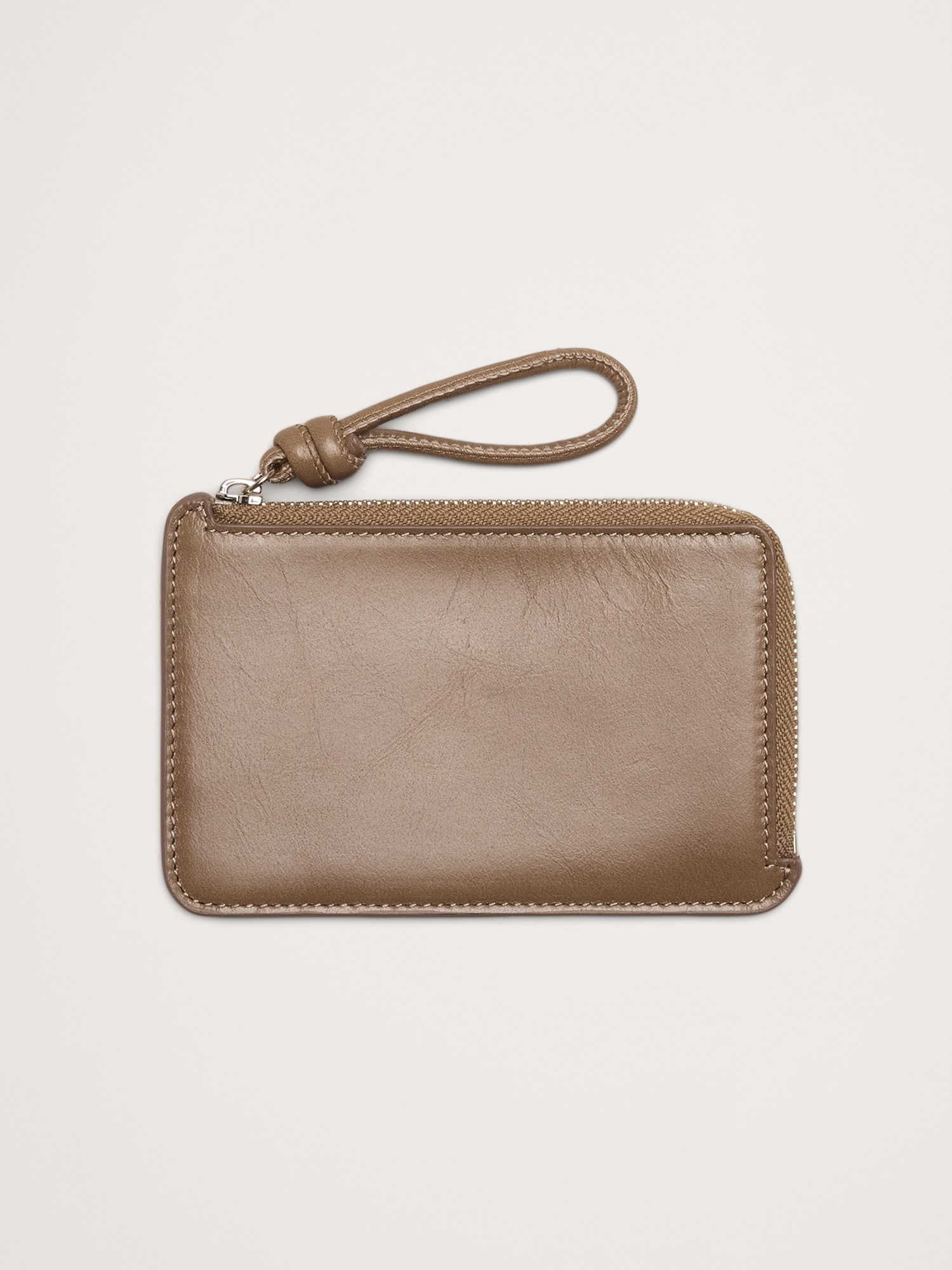 Image number 1 showing, Leather Zip Card Holder