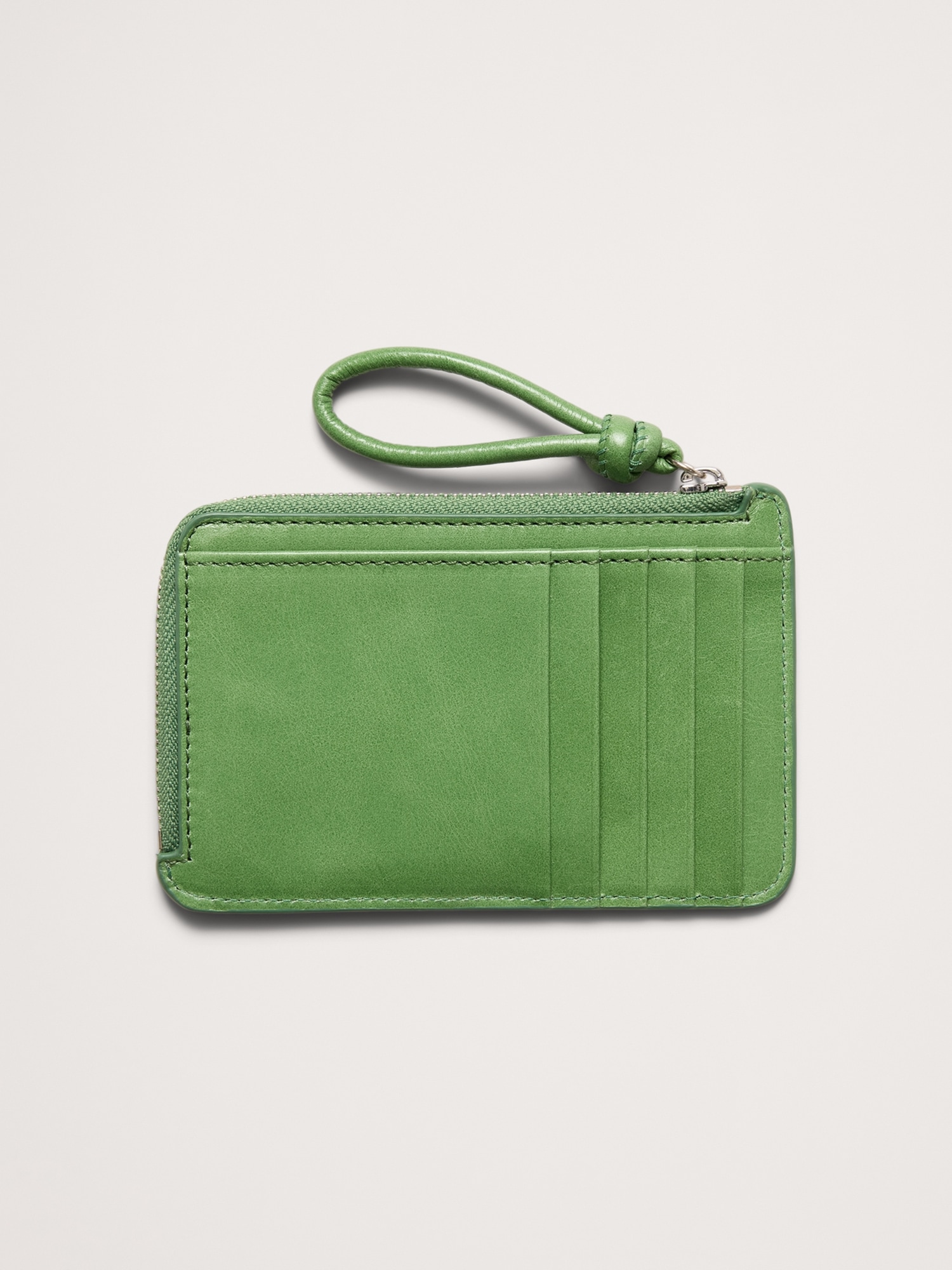 Image number 1 showing, Leather Zip Card Holder