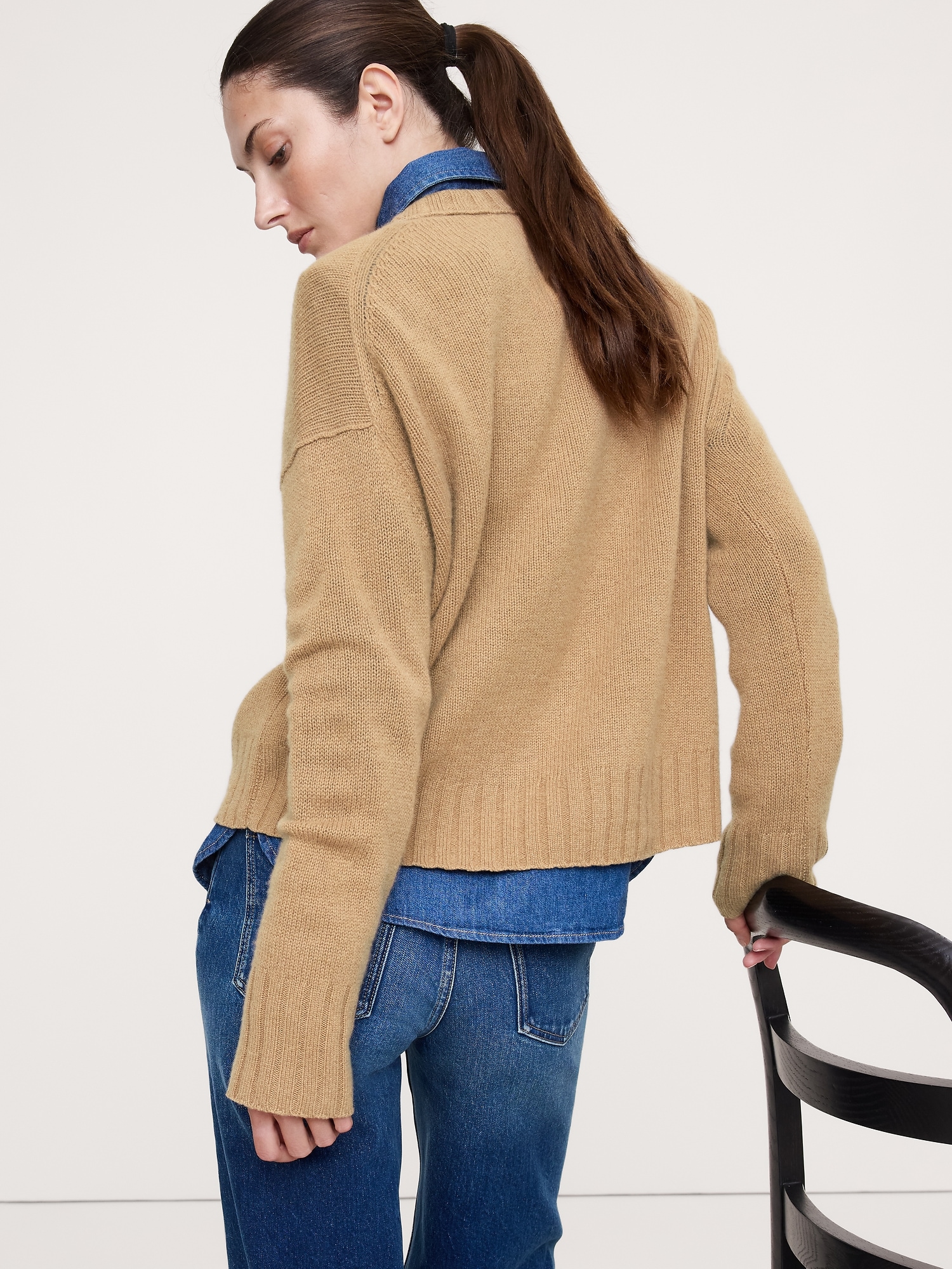 Image number 3 showing, Midweight Cashmere Crew-Neck Sweater