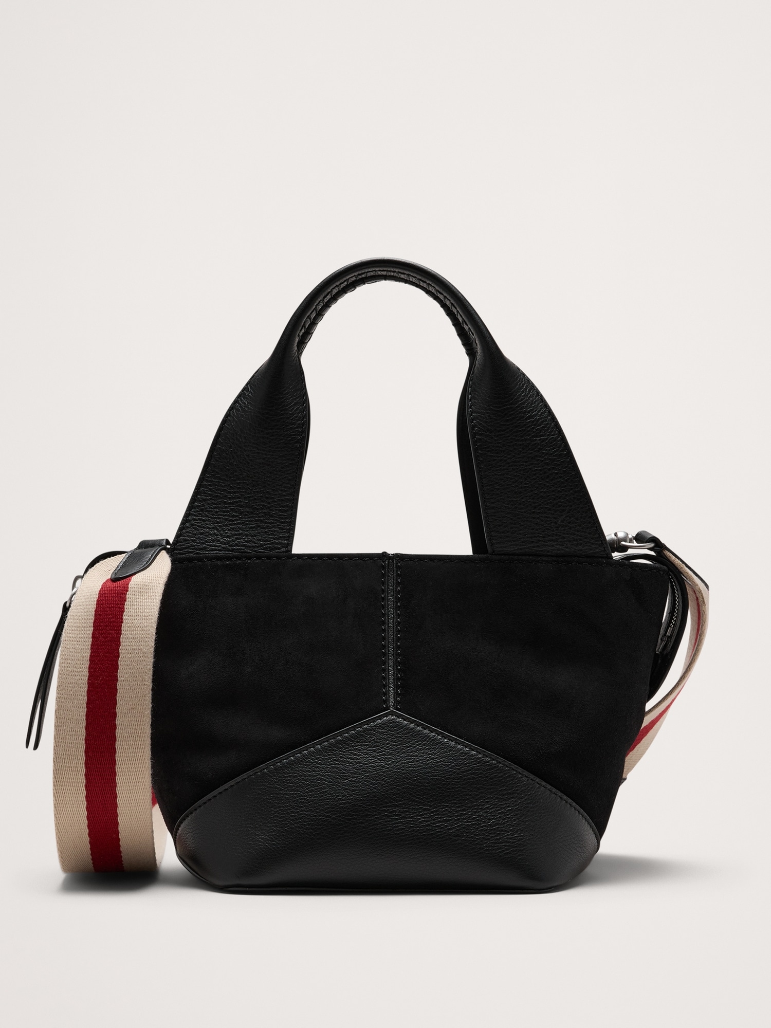 Leather & Suede Mini Zip Tote