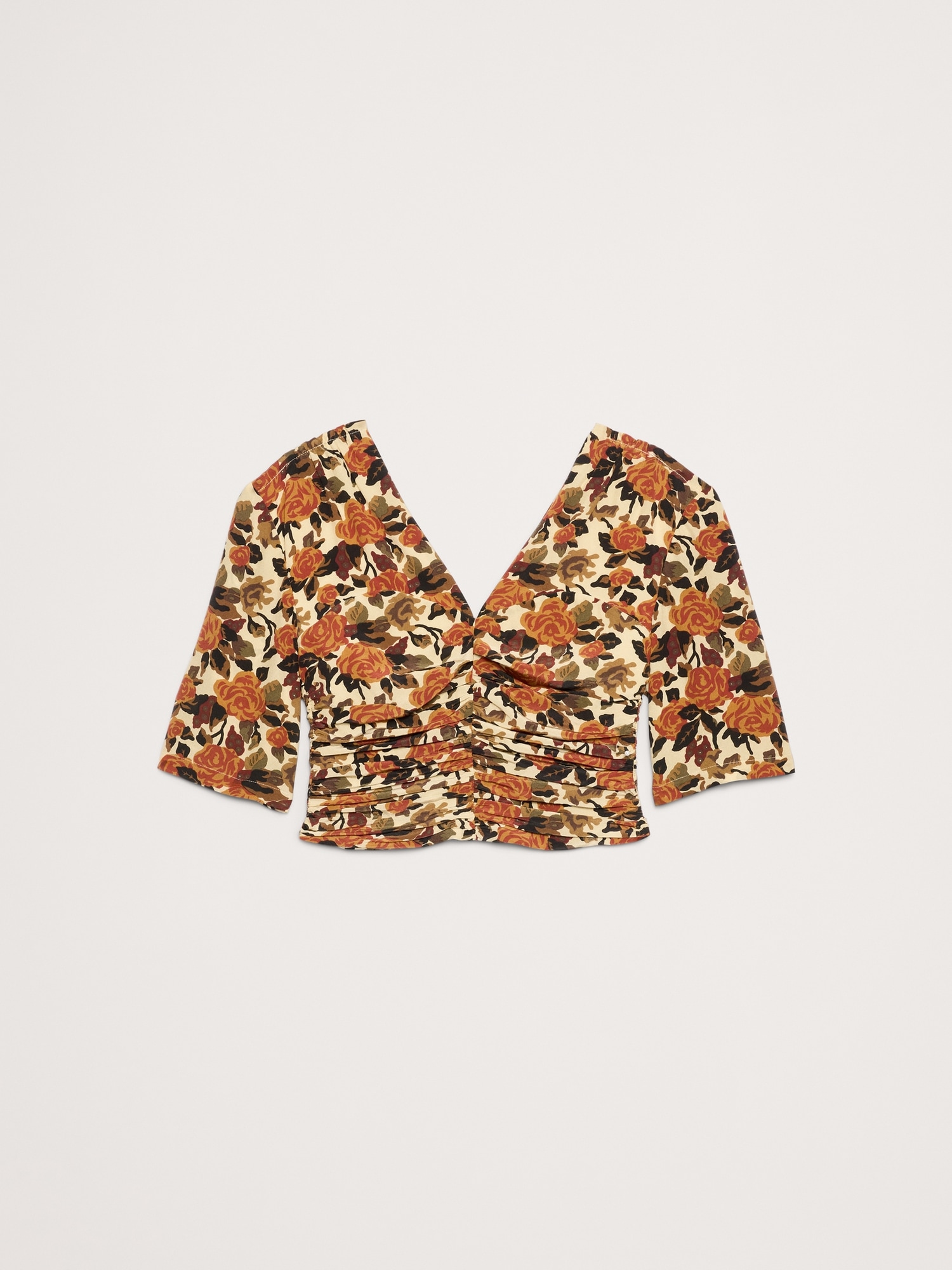 Image number 4 showing, Matte Silk Ruched Top