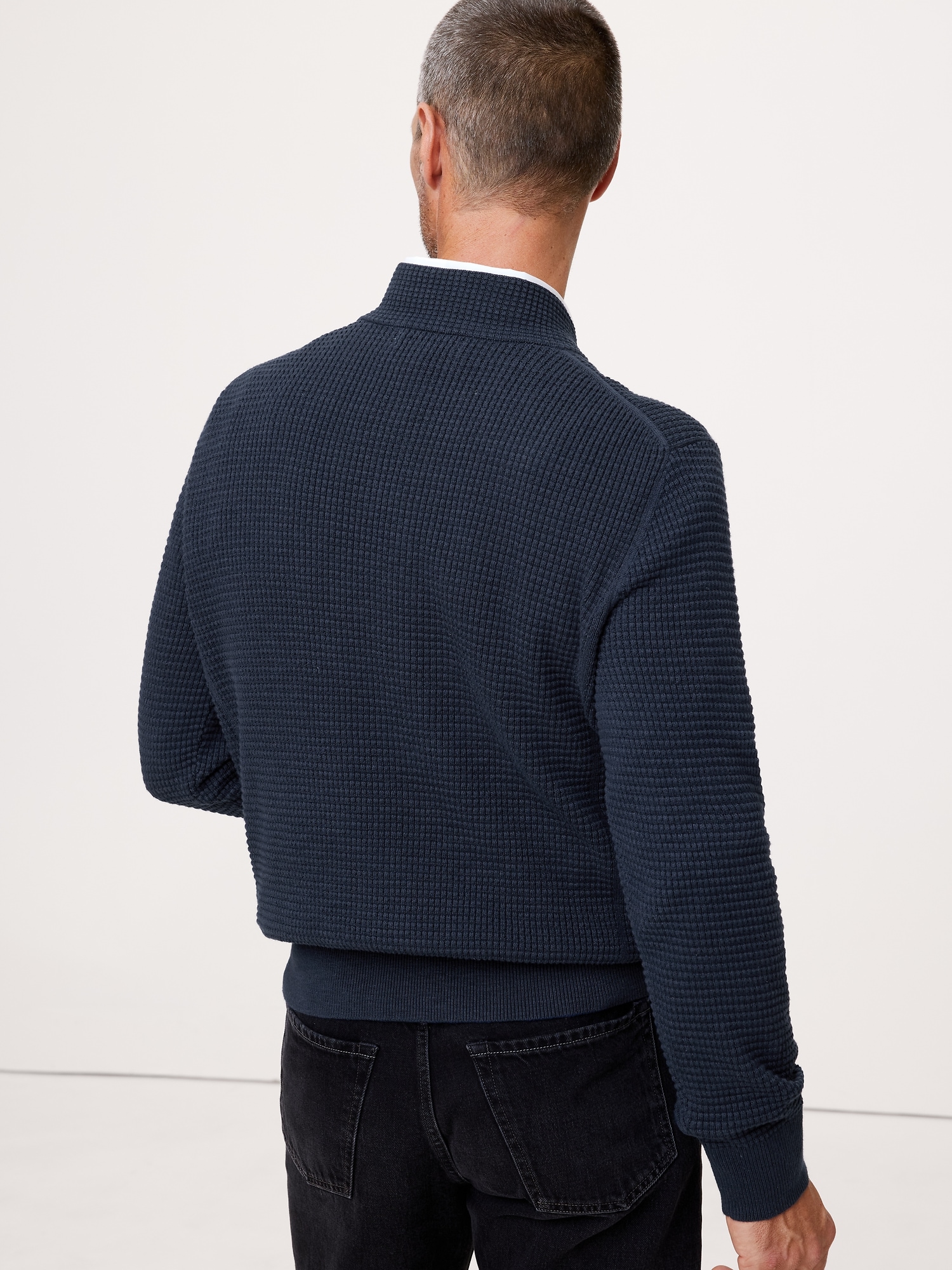 Image number 2 showing, Cotton Thermal-Knit V-Neck Sweater