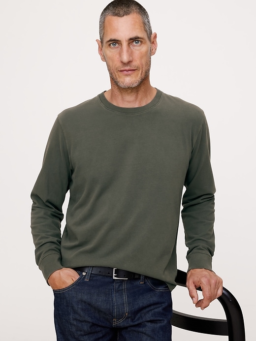 Sun-Washed Cotton Long-Sleeve T-Shirt