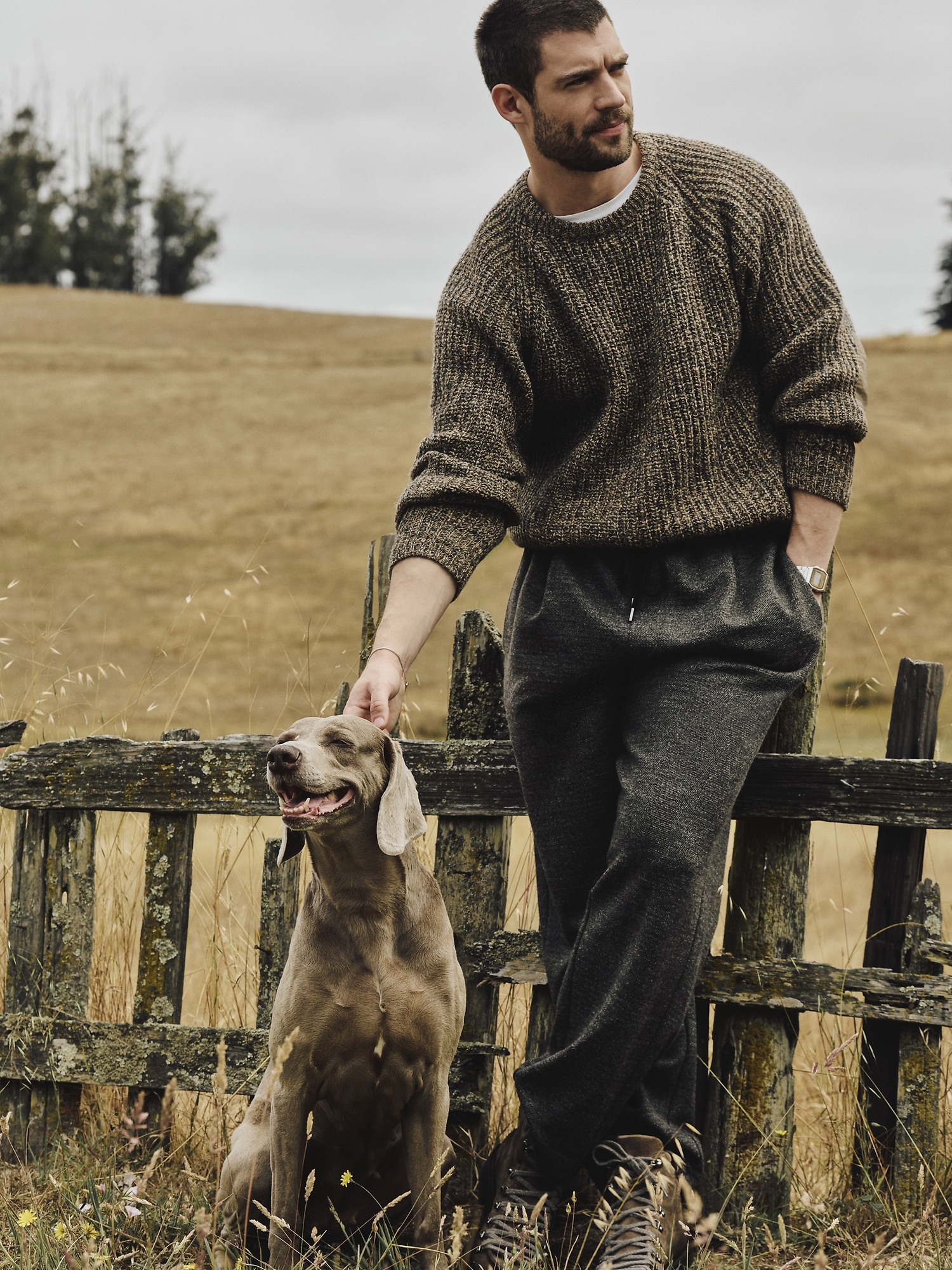 Image number 6 showing, Relaxed Herringbone Pull-On Pant
