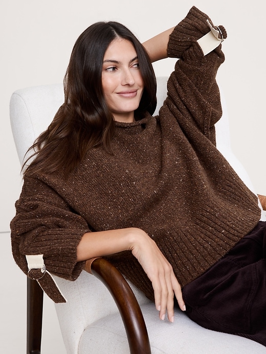 Italian Wool-Blend Utility Sweater