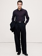 Slim-Fit Cotton Poplin Tuxedo Shirt - Red - View 3
