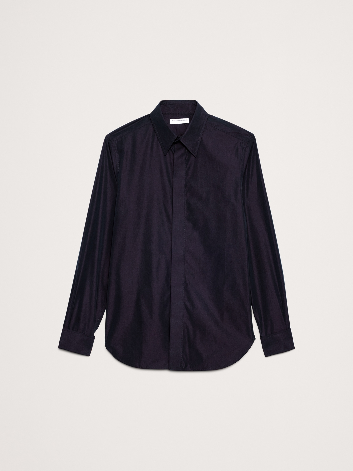 Image number 4 showing, Slim-Fit Cotton Poplin Tuxedo Shirt