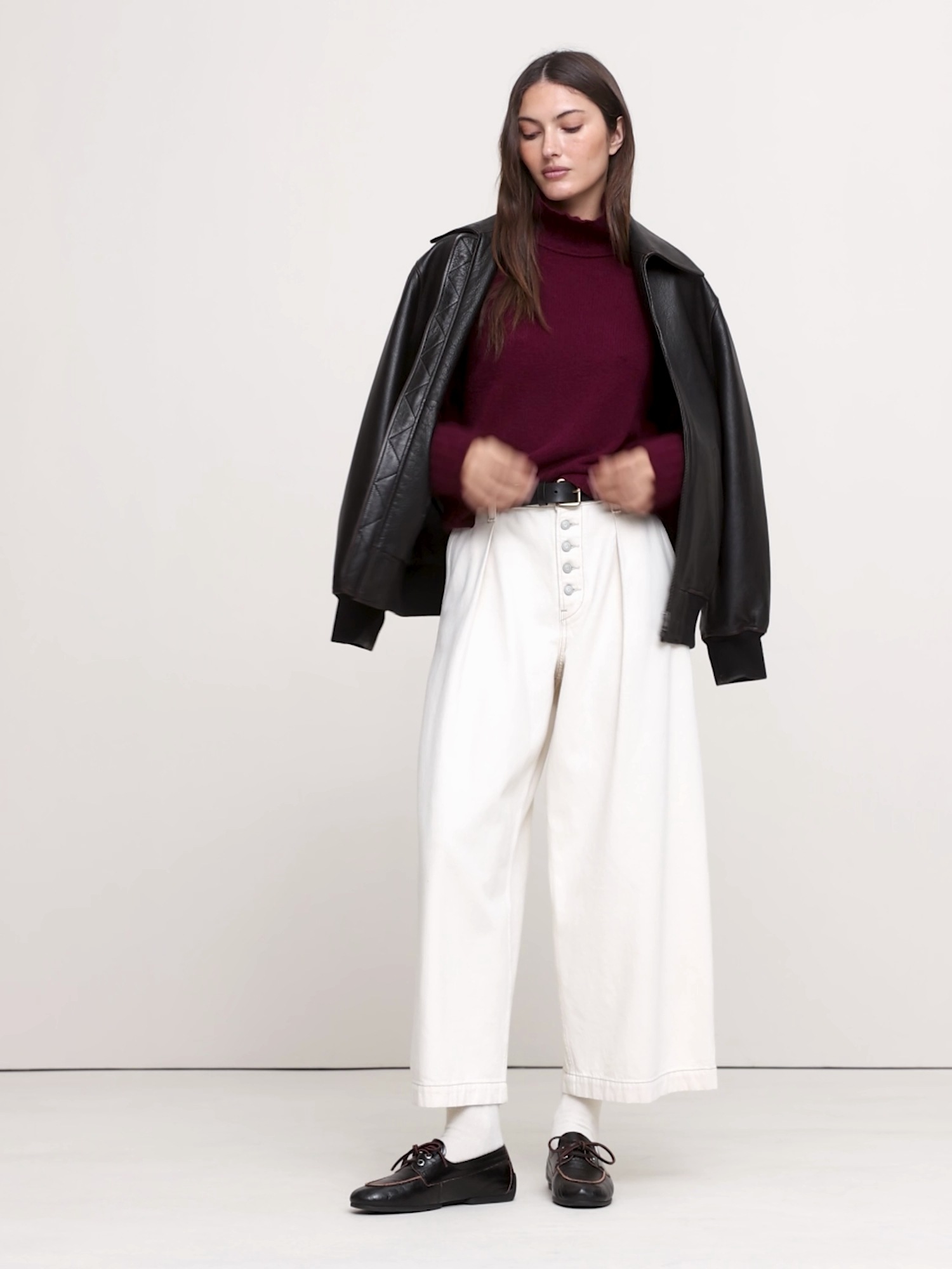Oversized Cashmere Turtleneck Sweater | Banana Republic