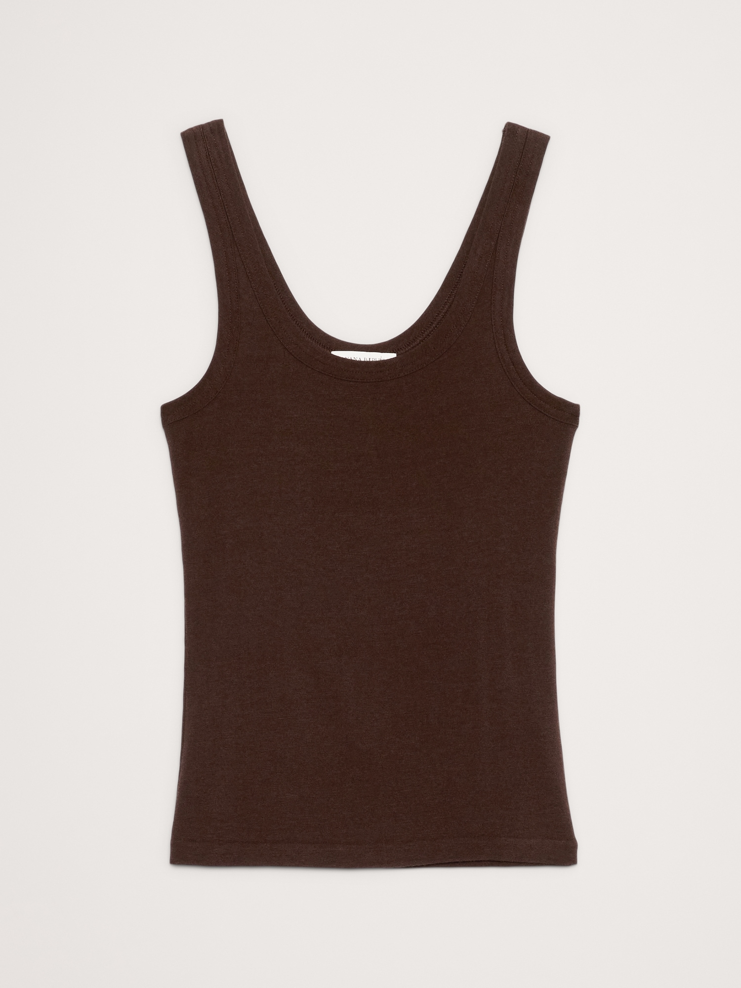 Image number 4 showing, Sheer Lyocell-Wool Scoop-Neck Tank