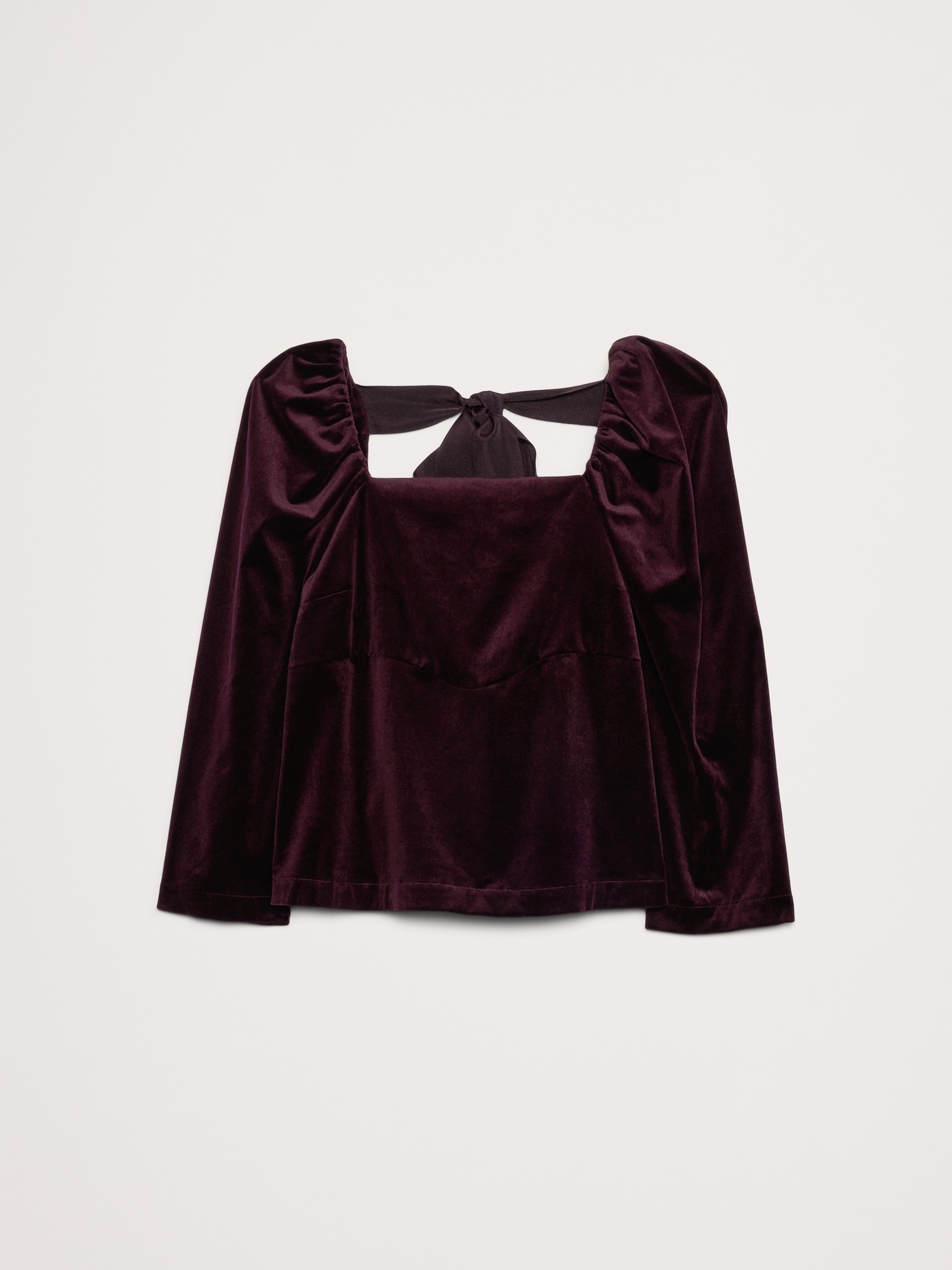 Image number 5 showing, Cotton Velvet Puff-Sleeve Top