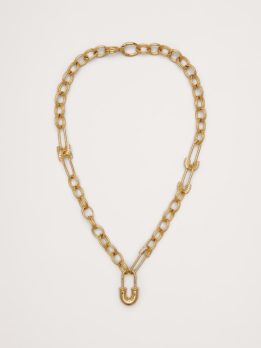 Rhinestone Safety Pin Earrings