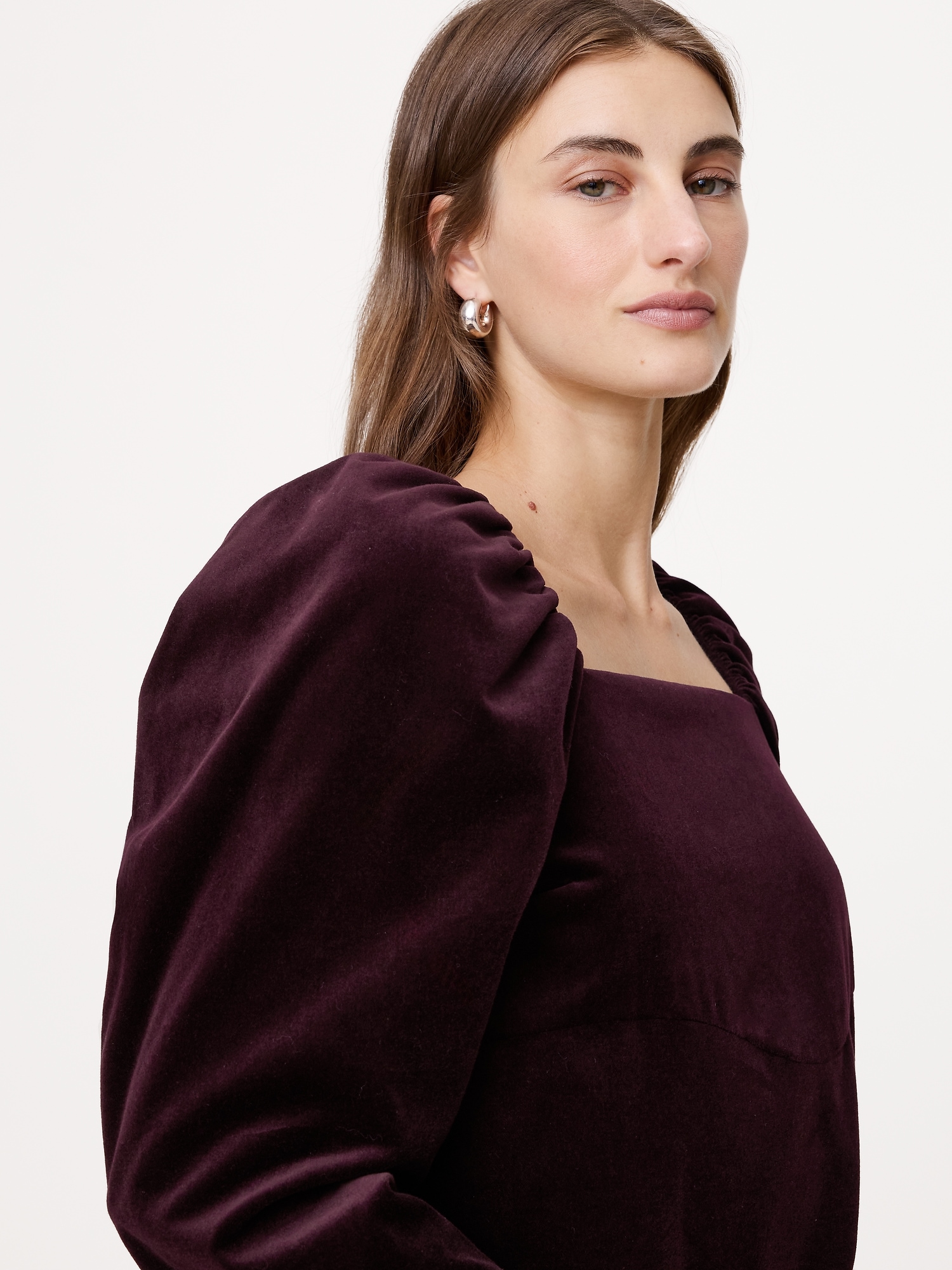 Image number 4 showing, Cotton Velvet Puff-Sleeve Top