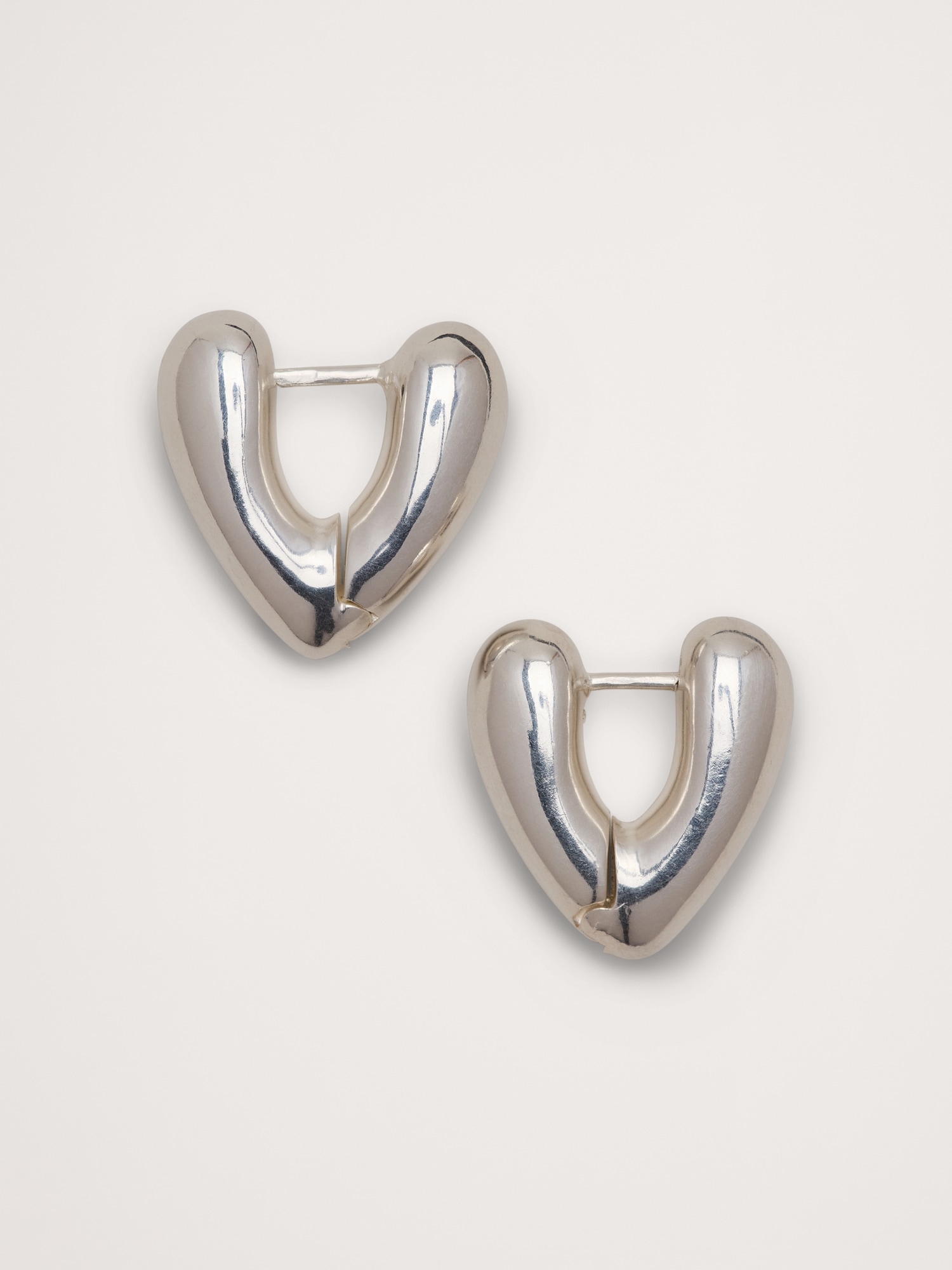 Image number 1 showing, Heart Hoop Earrings