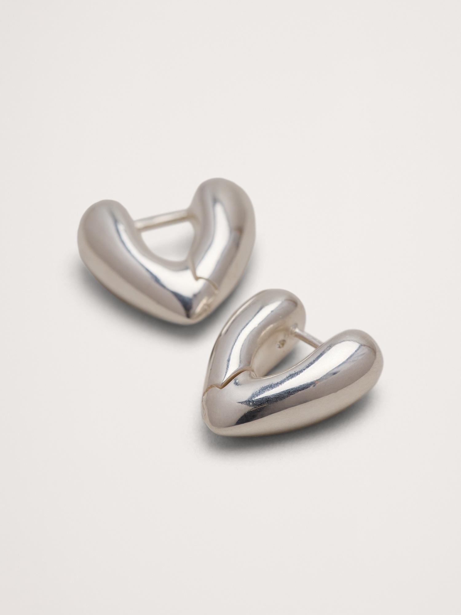 Женские серьги Banana Republic Heart, цвет: Серебряный — фото 3