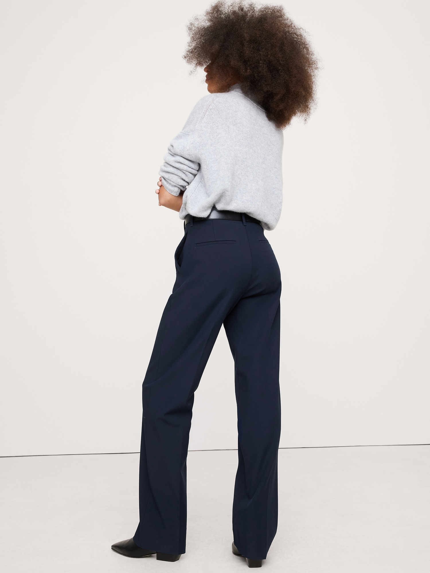 Image number 3 showing, High-Rise Modern Straight Refined Pant