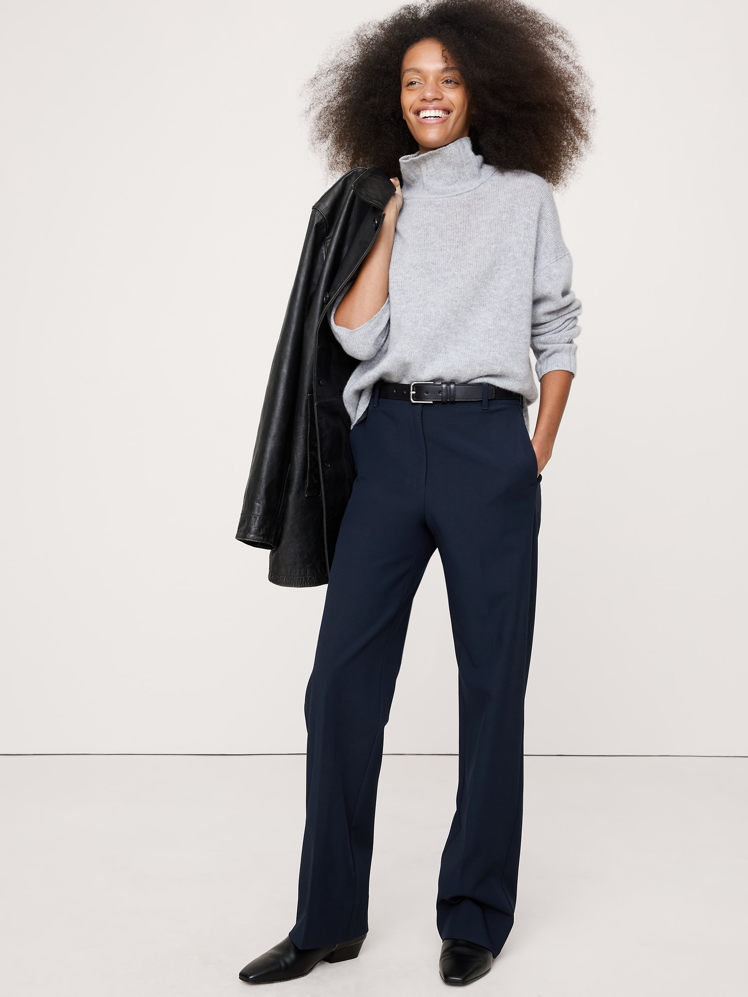 Image number 4 showing, High-Rise Modern Straight Refined Pant