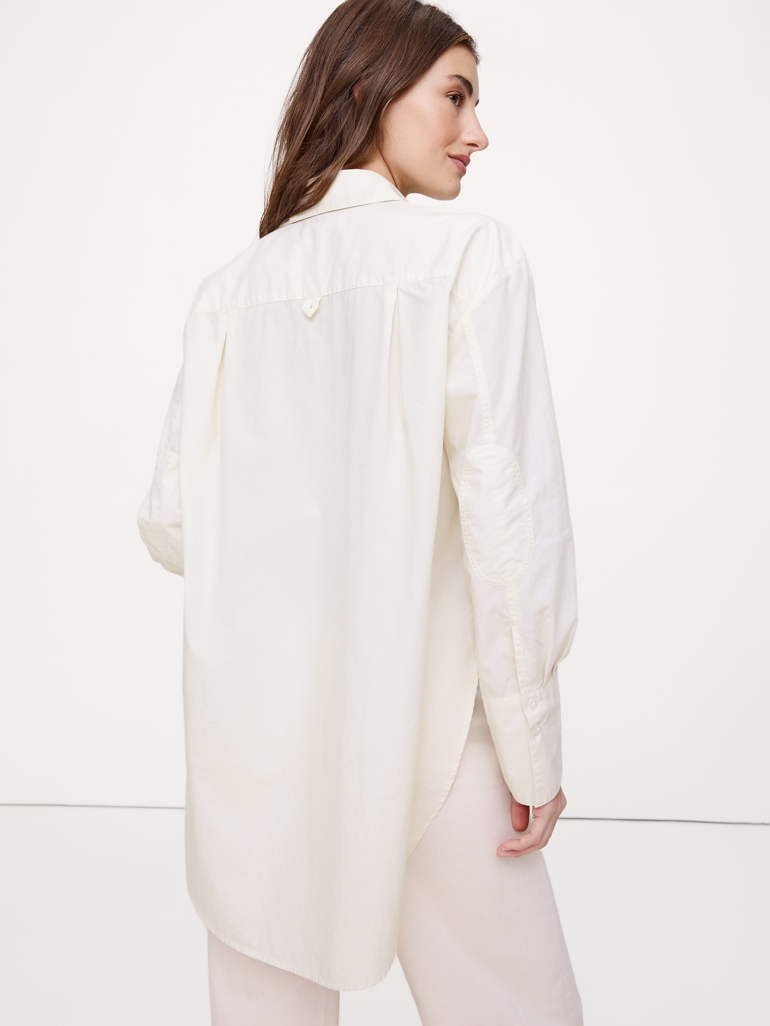 Image number 6 showing, Cotton Poplin Curve-Hem Shirt