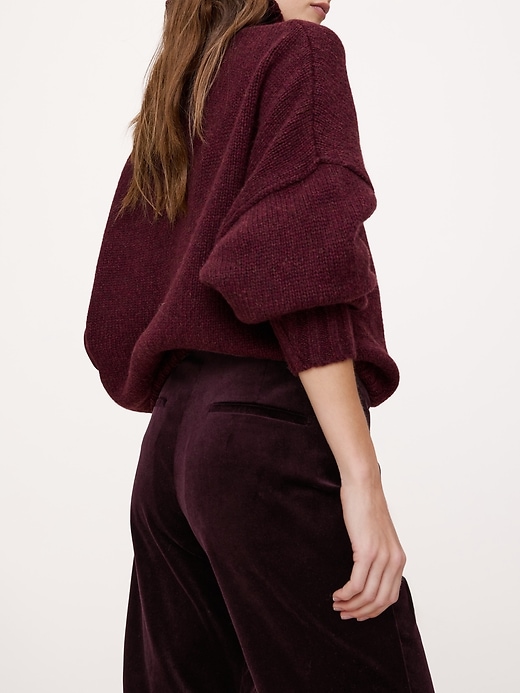 Mid-Rise Flare Velvet Pant