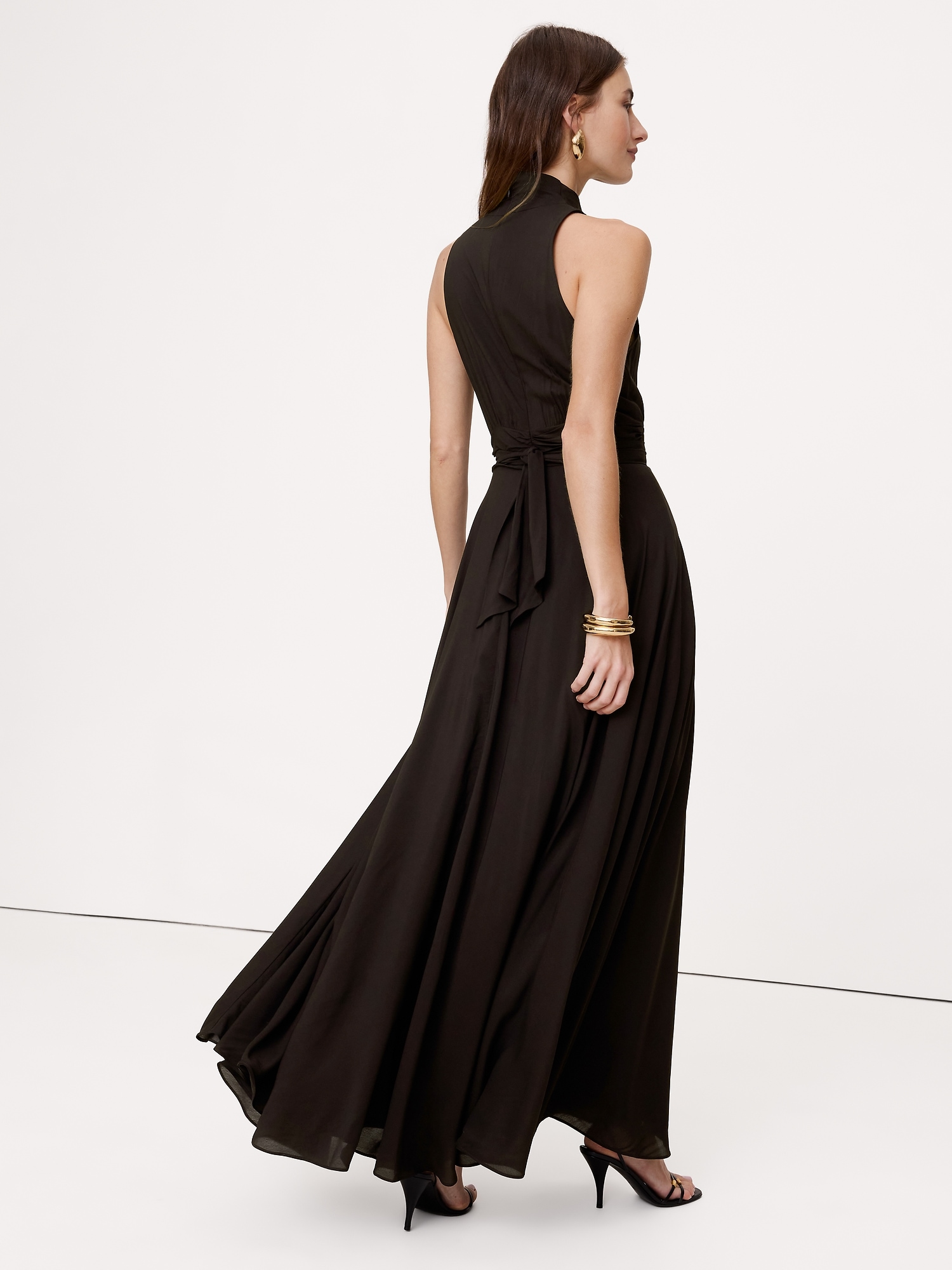 Image number 2 showing, Stretch-Crepe Maxi Dress