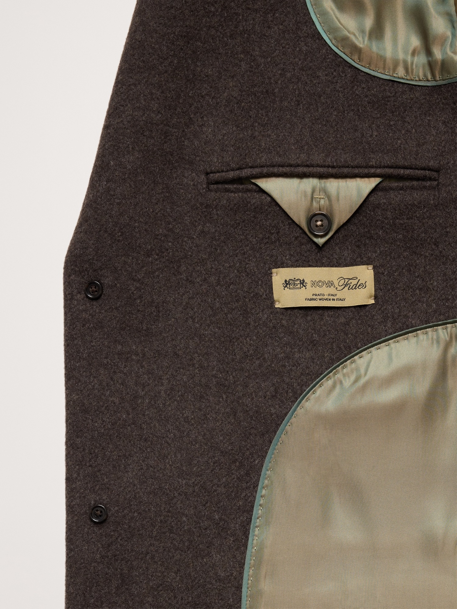 Мужское пальто Banana Republic Italian Melton Wool-Blend Top, цвет: Тёмный коричневый — фото 4