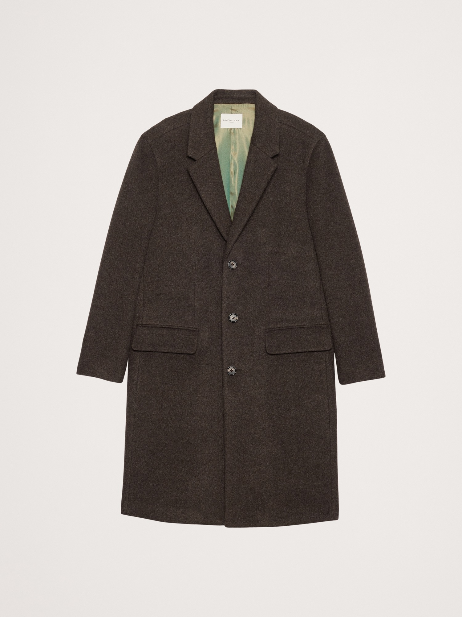 Мужское пальто Banana Republic Italian Melton Wool-Blend Top, цвет: Тёмный коричневый — фото 5