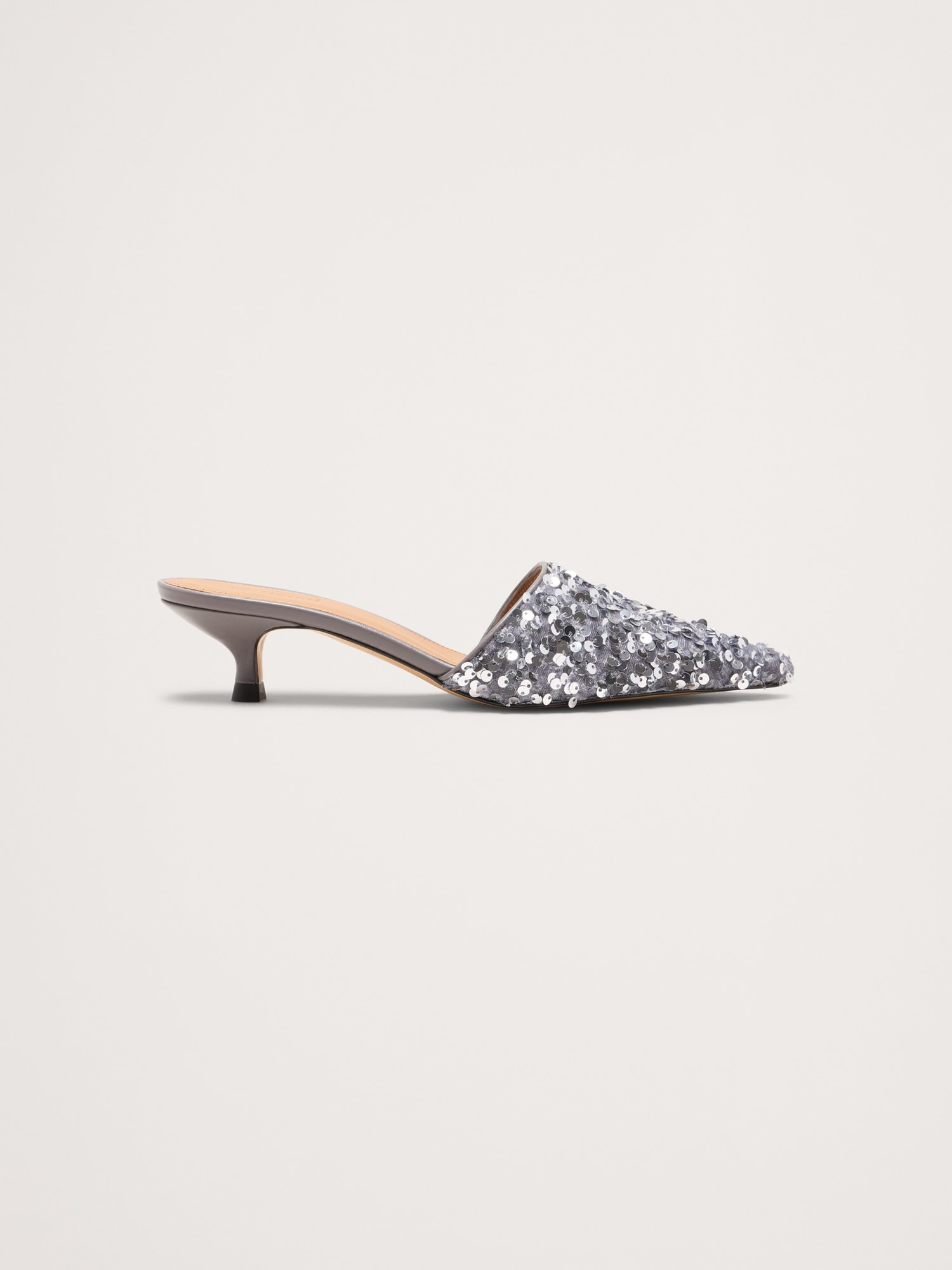 Noomi Sequin Heel by Flattered - Stone Gray