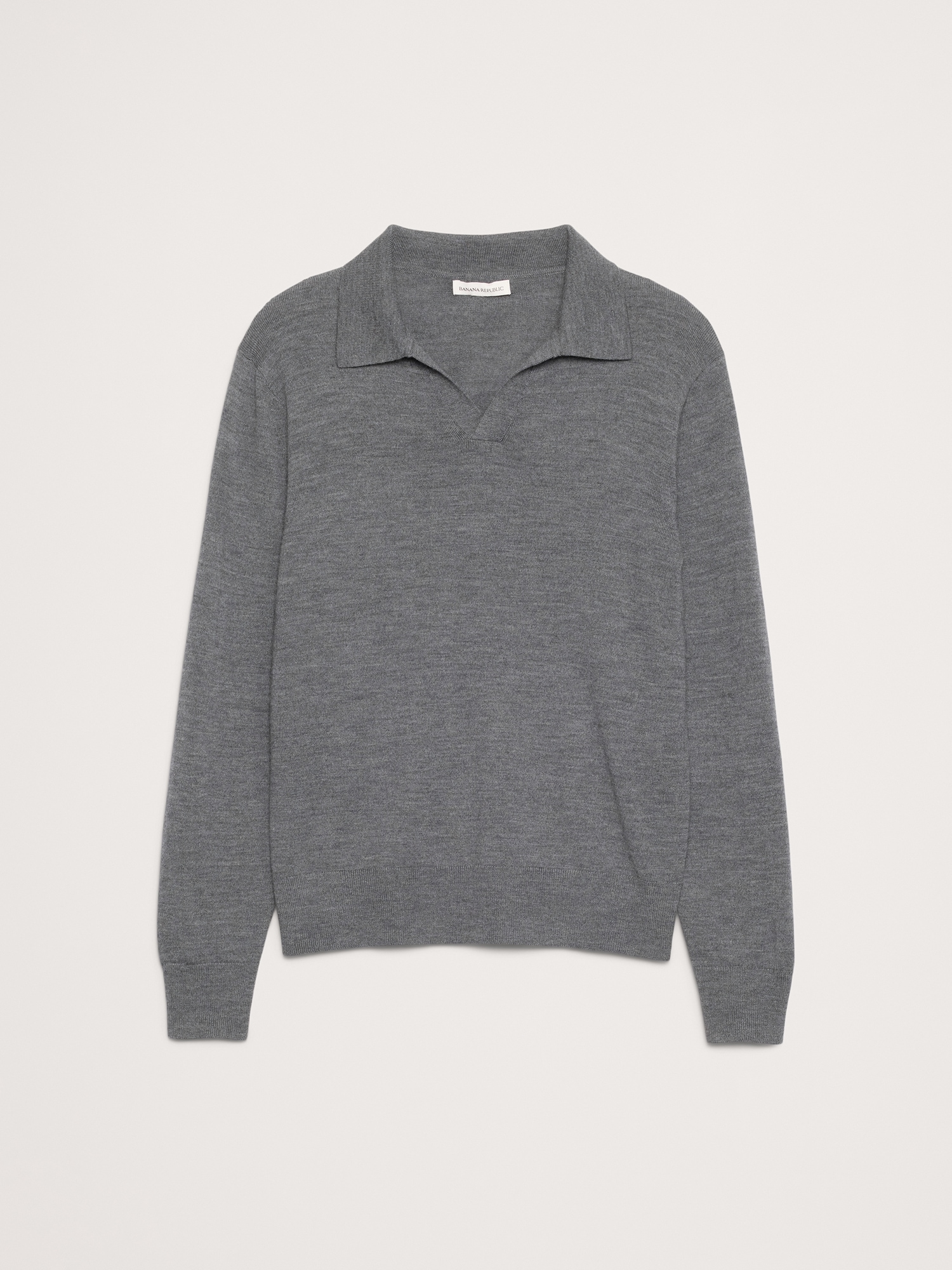 Image number 4 showing, Merino Johnny-Collar Sweater Polo