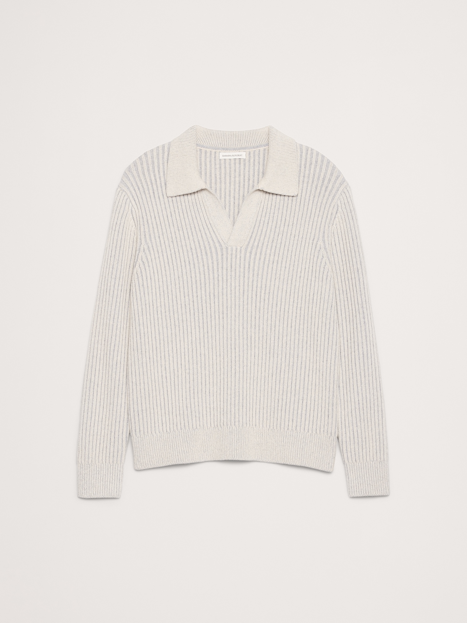 Image number 4 showing, Merino-Cotton Ribbed Sweater Polo