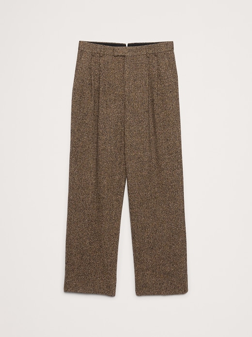 Relaxed Pleated Italian Herringbone Pant | Banana Republic