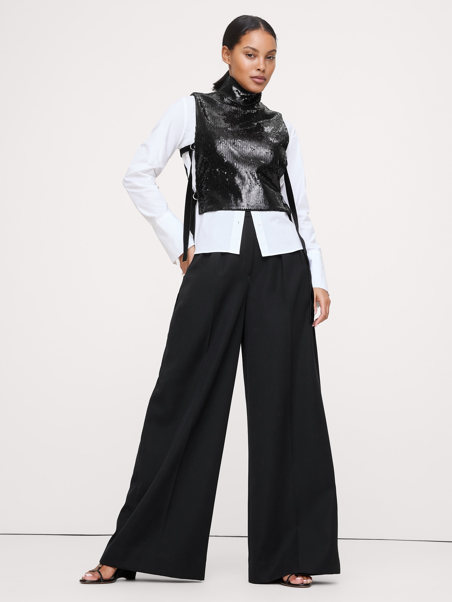Image number 1 showing, Sequin Open-Side Top