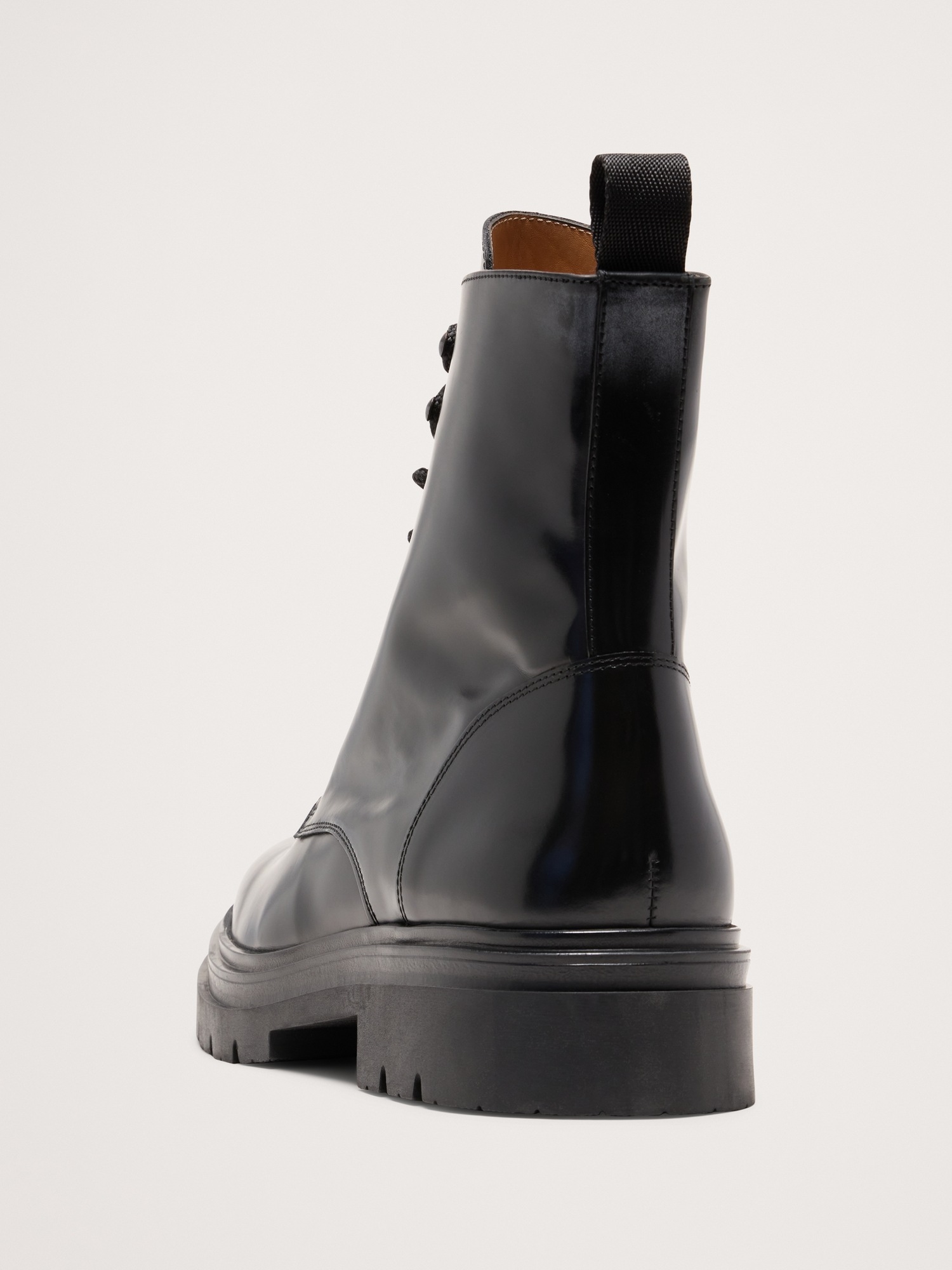 Мужские ботинки Banana Republic Italian Leather Combat Boot, цвет: Чёрный — фото 4
