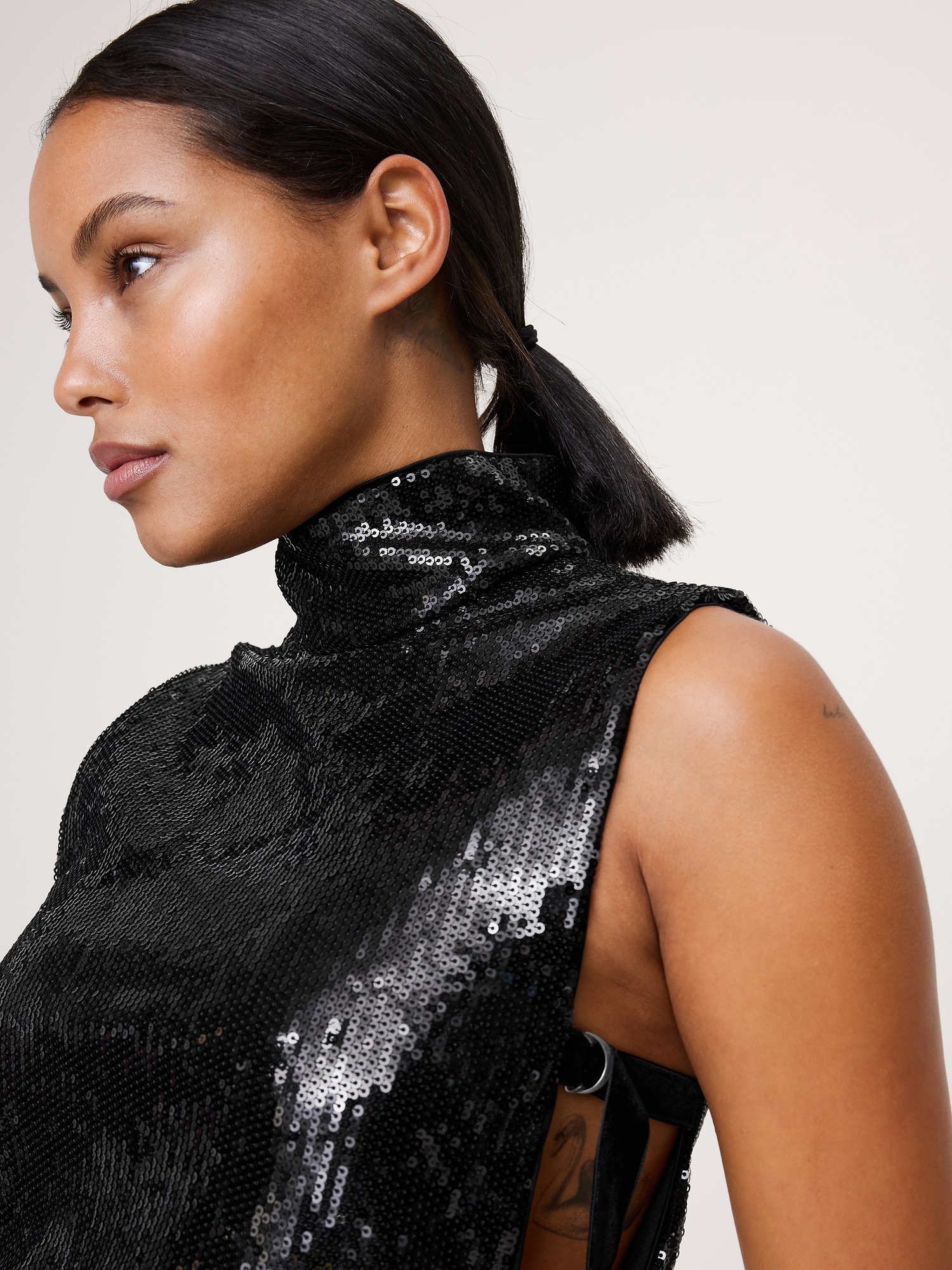 Image number 3 showing, Sequin Open-Side Top